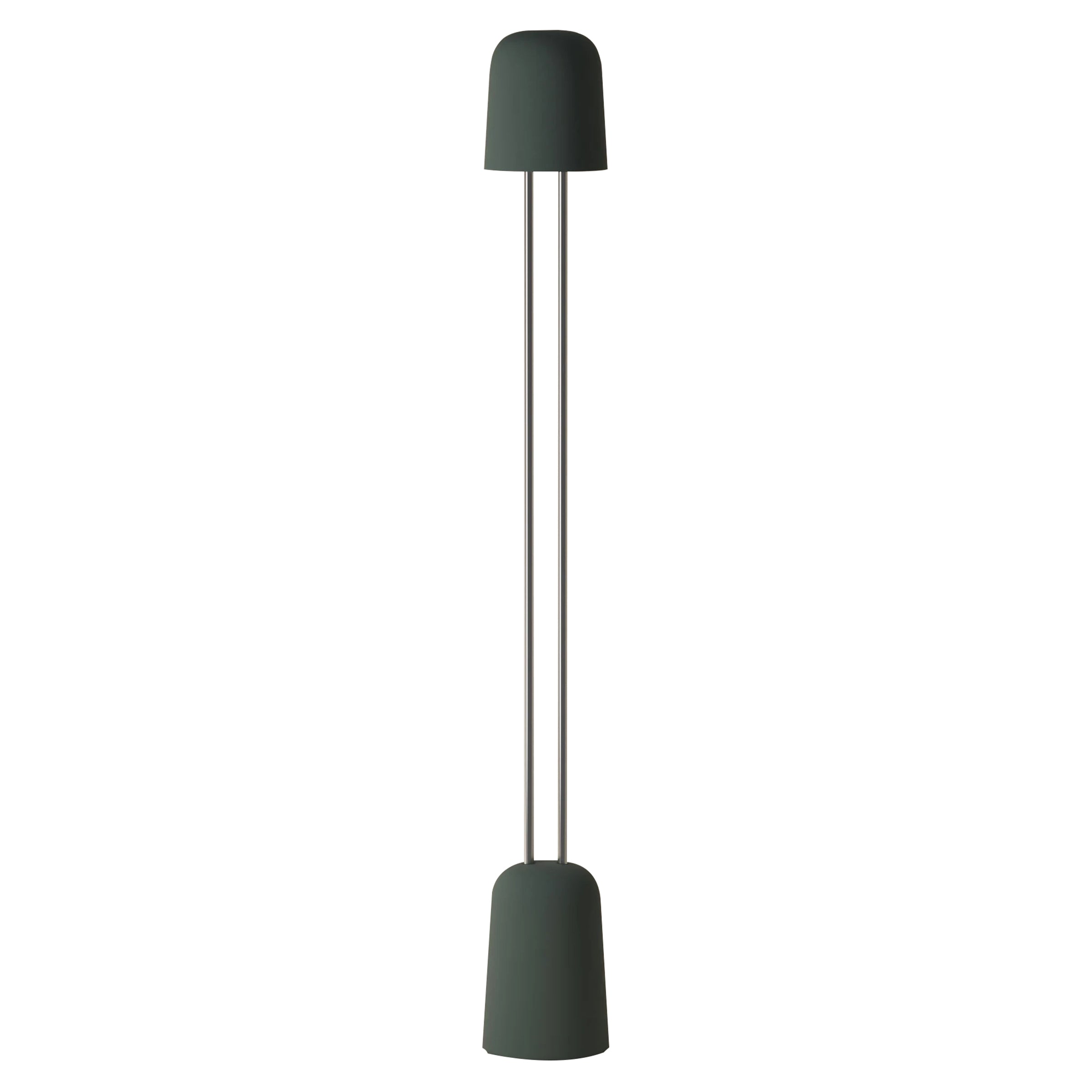 Gio Floor Light: Spruce + Chrome