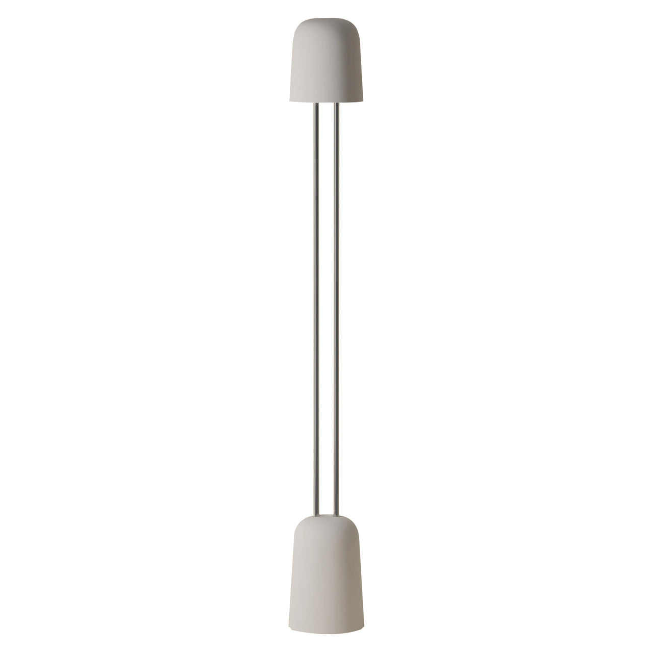 Gio Floor Light: Stone + Chrome