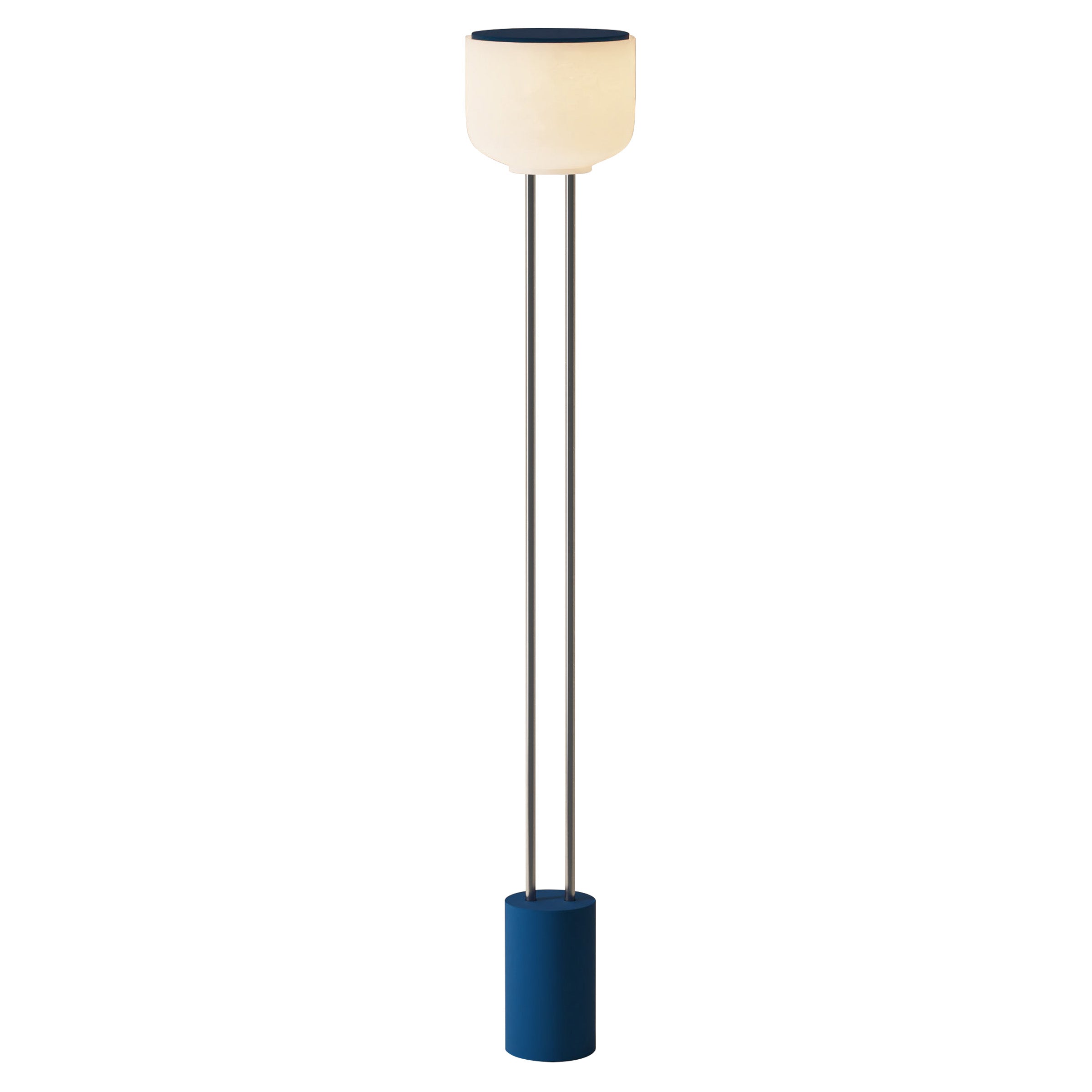 Arpeggio Floor Light: Midnight + Chrome