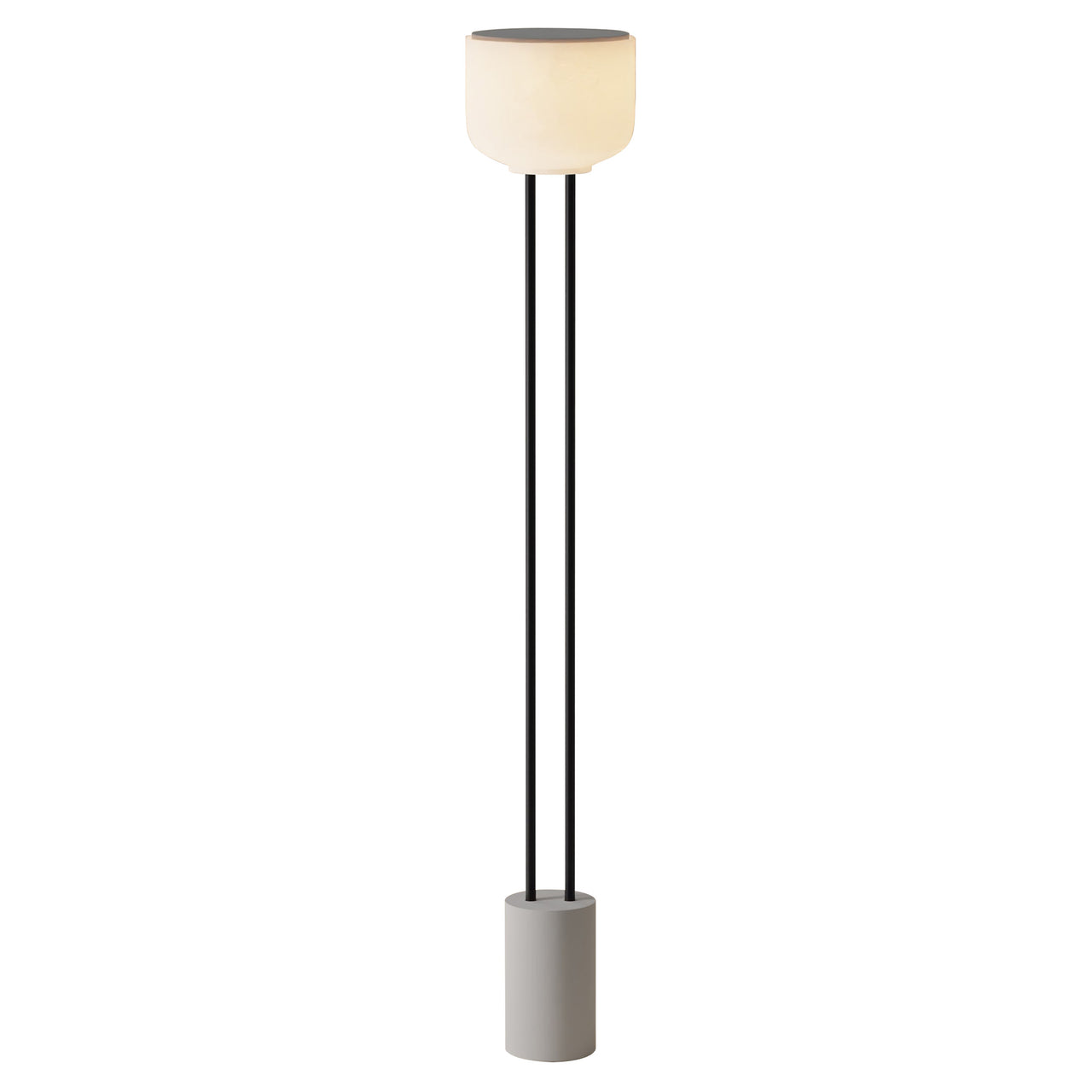 Arpeggio Floor Light: Mist + Black