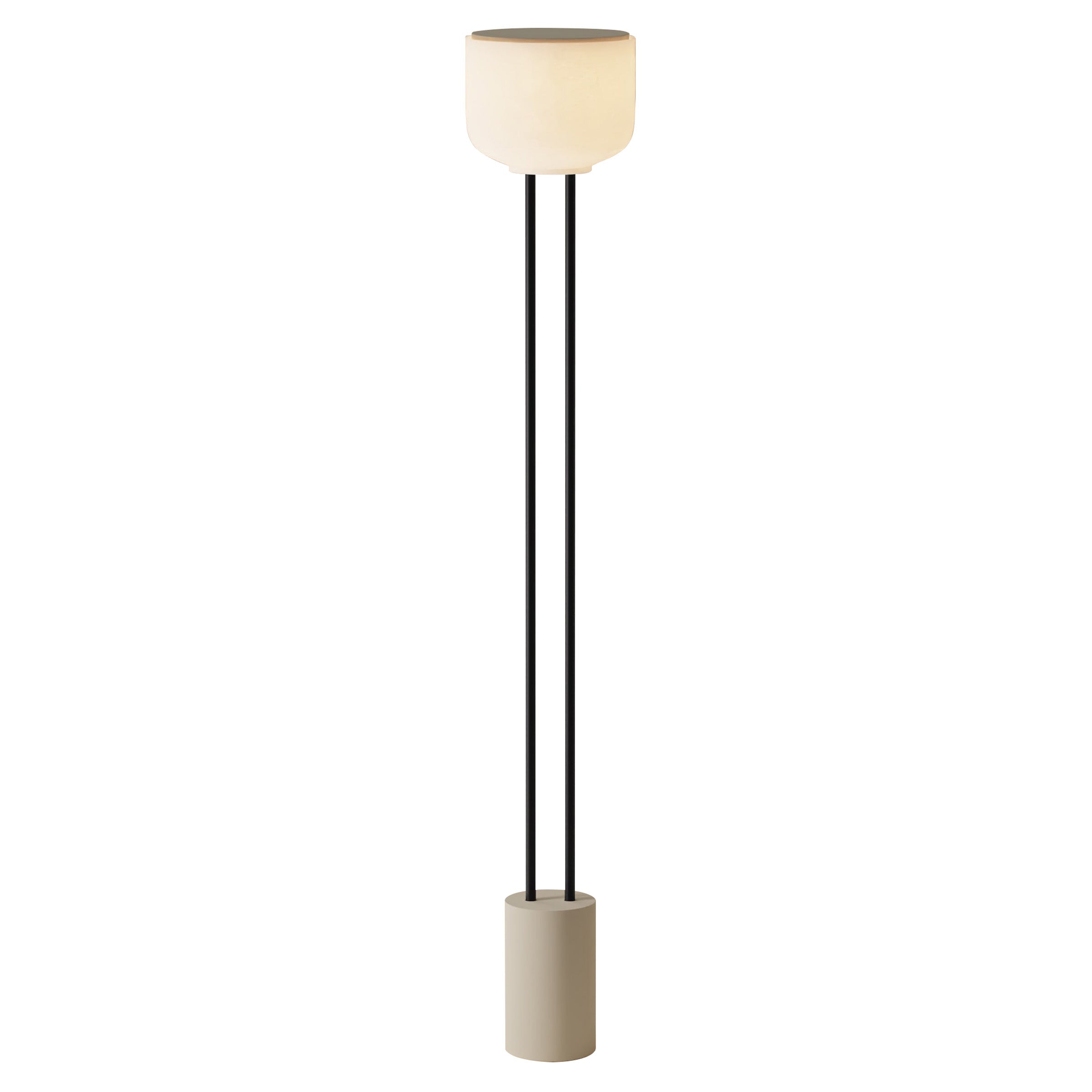 Arpeggio Floor Light: Sand + Black