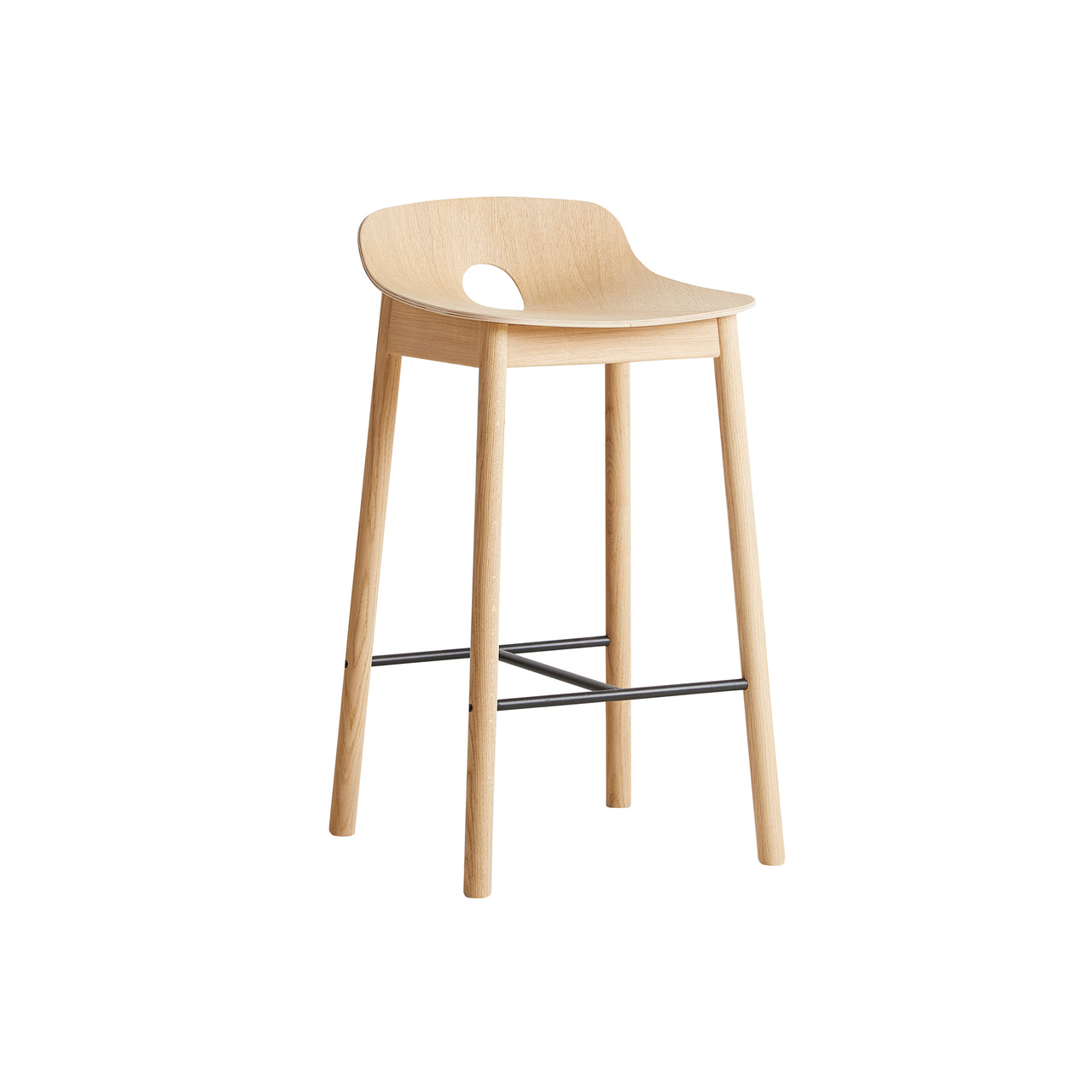 Mono Bar + Counter Stool: Counter + White Pigmented Oak