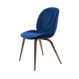 Beetle Dining Chair: Wood Base + Full Upholstery + American Walnut Matt