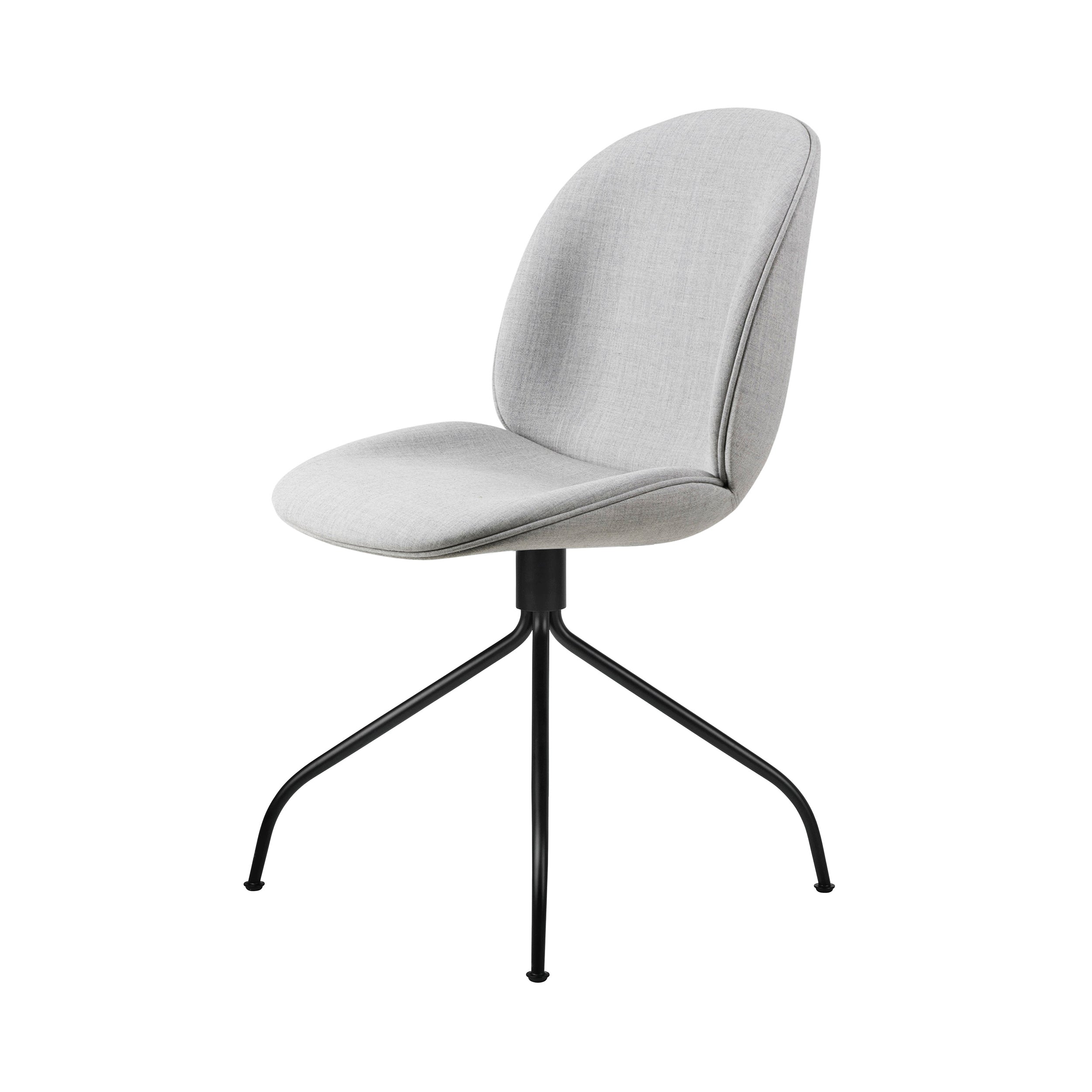 Beetle Meeting Chair: Swivel Base + Full Upholstery + Black Matt