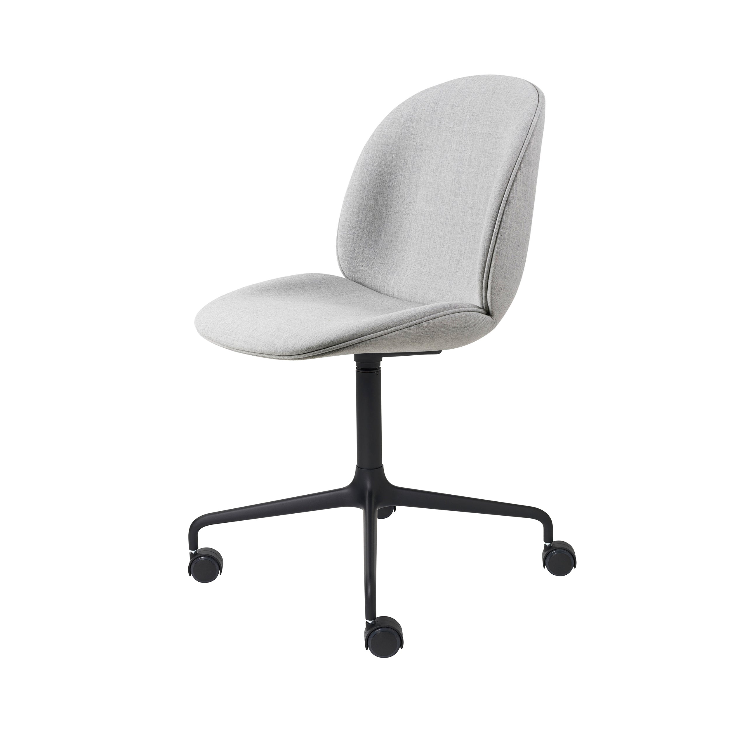 Beetle Meeting Chair: 4-Star Swivel Base with Castors + Full Upholstery + Black Matt