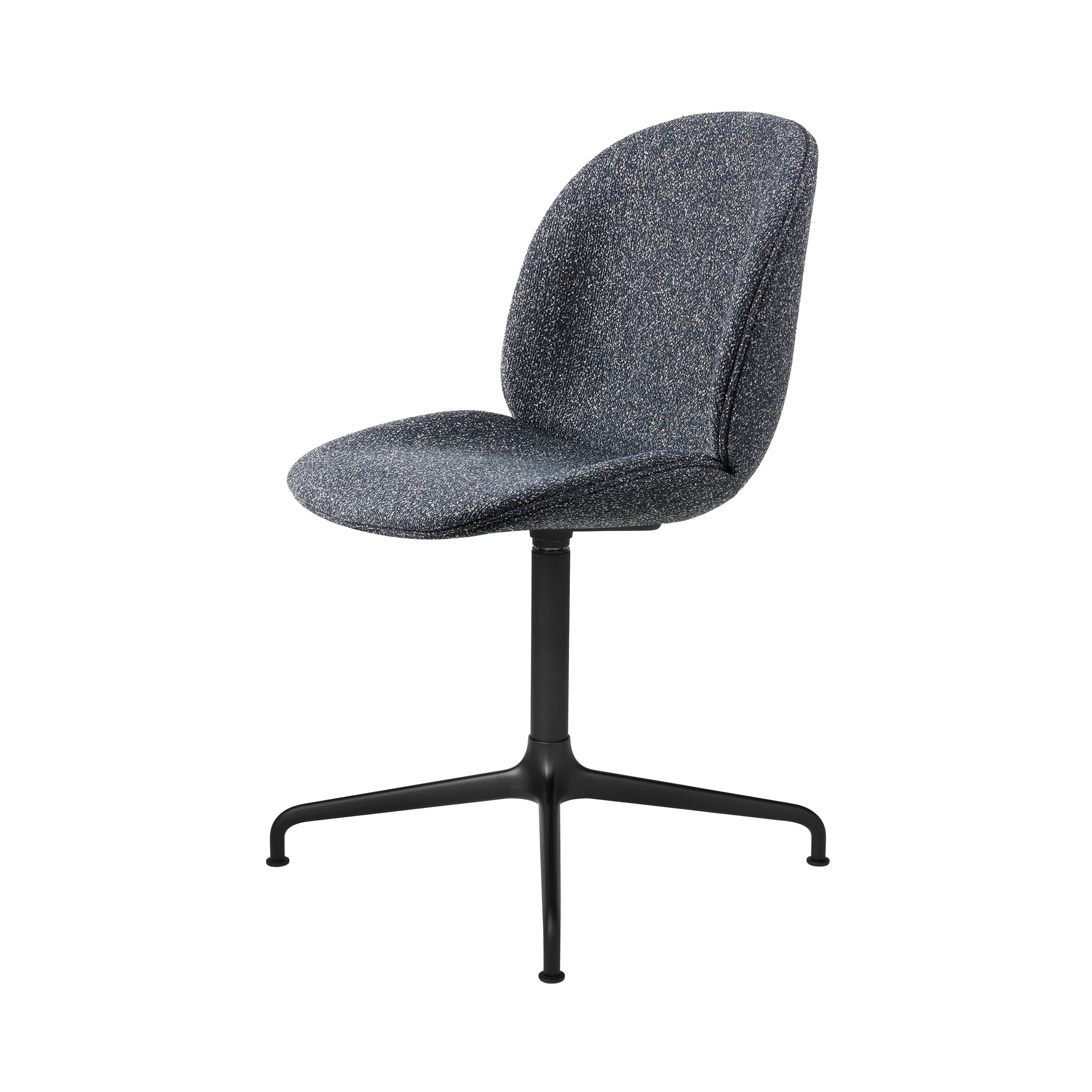 Beetle Meeting Chair: 4-Star Swivel Base + Full Upholstery + Black Matt