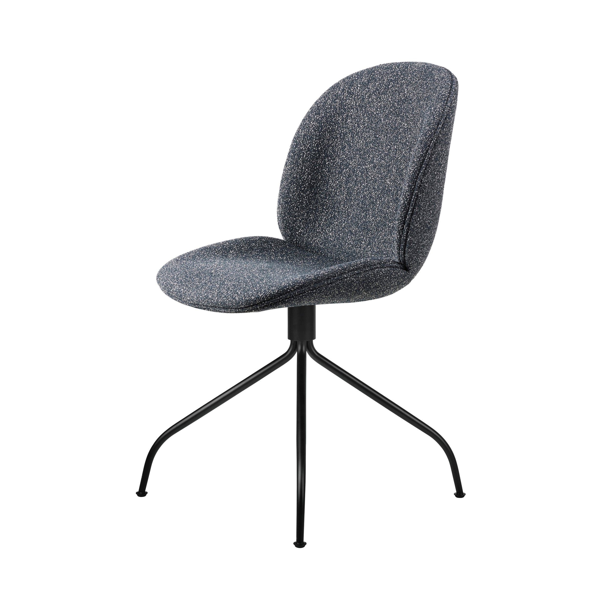 Beetle Meeting Chair: Swivel Base + Full Upholstery + Black Matt