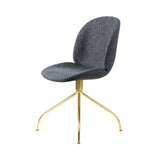 Beetle Meeting Chair: Swivel Base + Full Upholstery + Brass Semi Matt