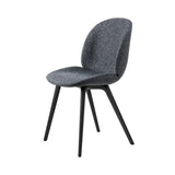 Beetle Dining Chair: Black Plastic Base + Fully Upholstered