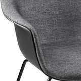Bat Dining Chair: Conic Base + Front Upholstered