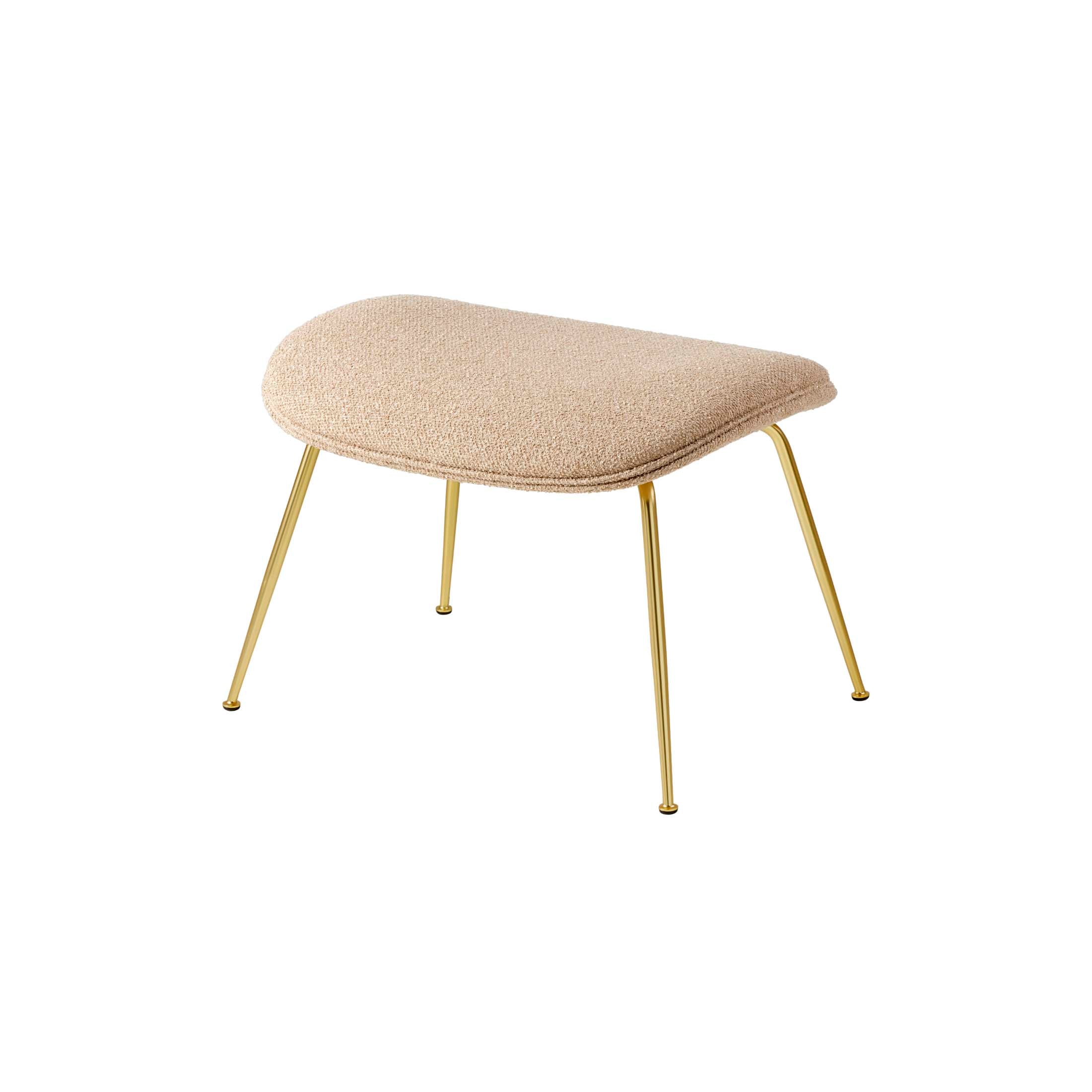 Beetle Ottoman: Brass Semi Matt