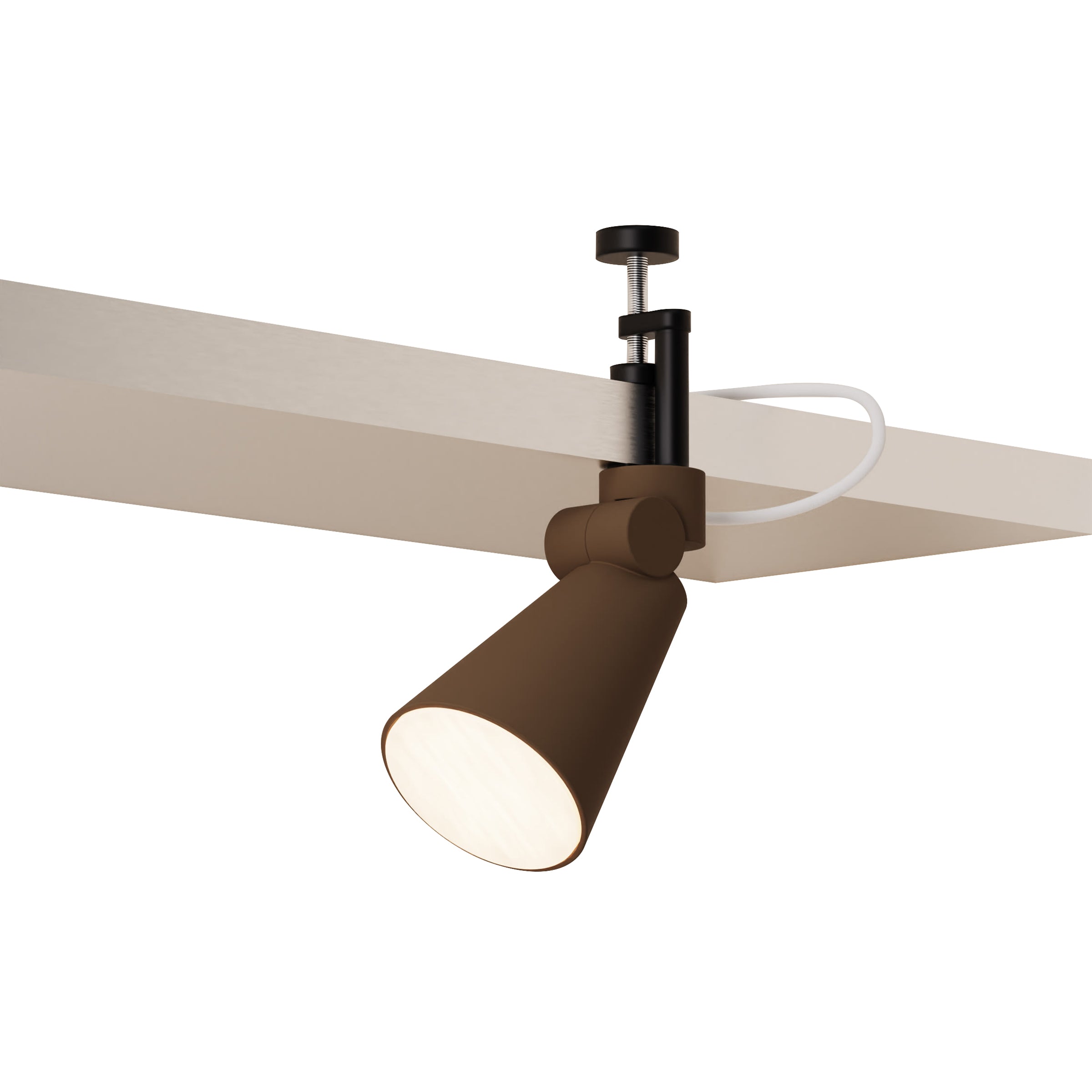 Aim Clamp Light: Walnut + Black