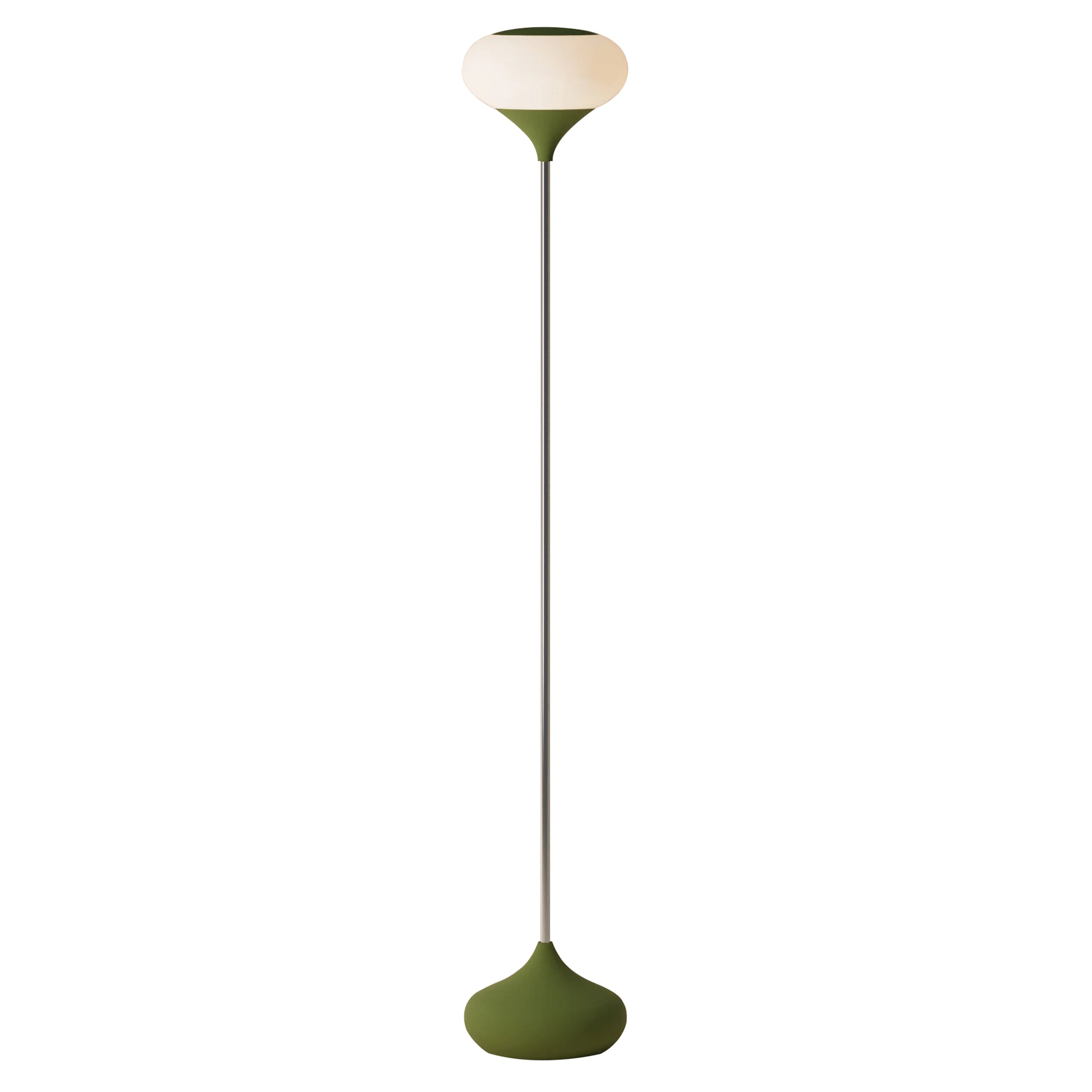 Kobble Floor Light: Olive + Chrome