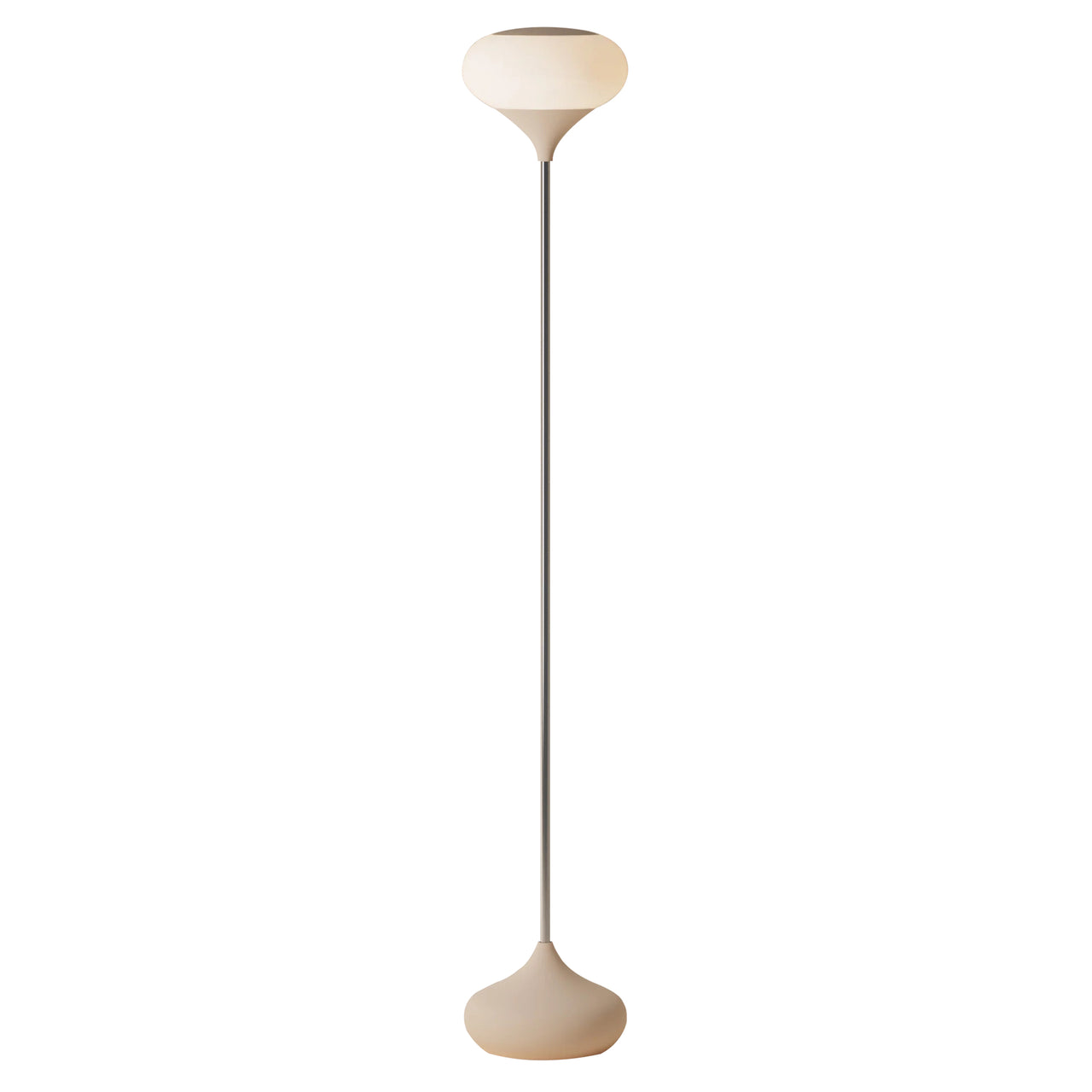Kobble Floor Light: Peach + Chrome