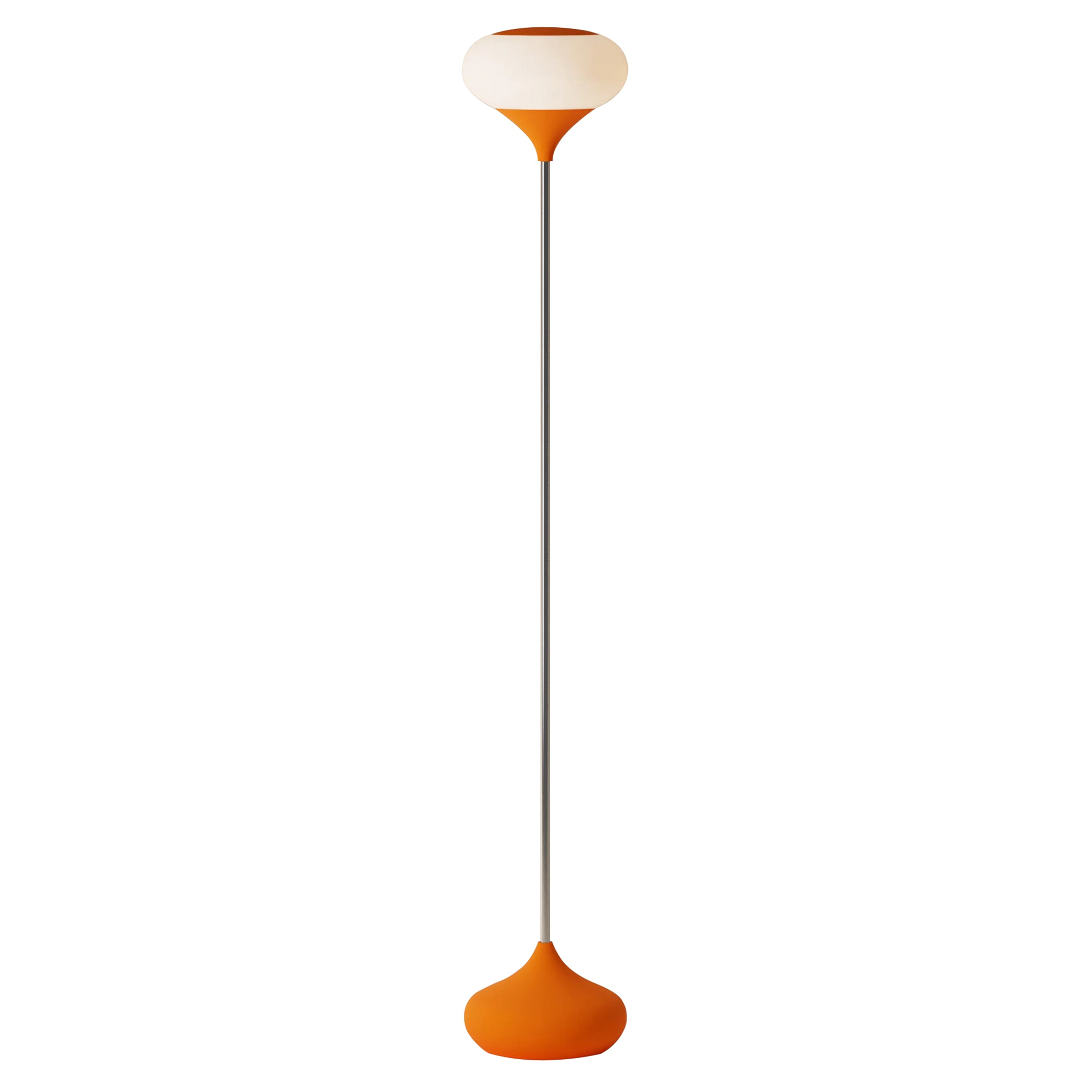 Kobble Floor Light: Persimmon + Chrome