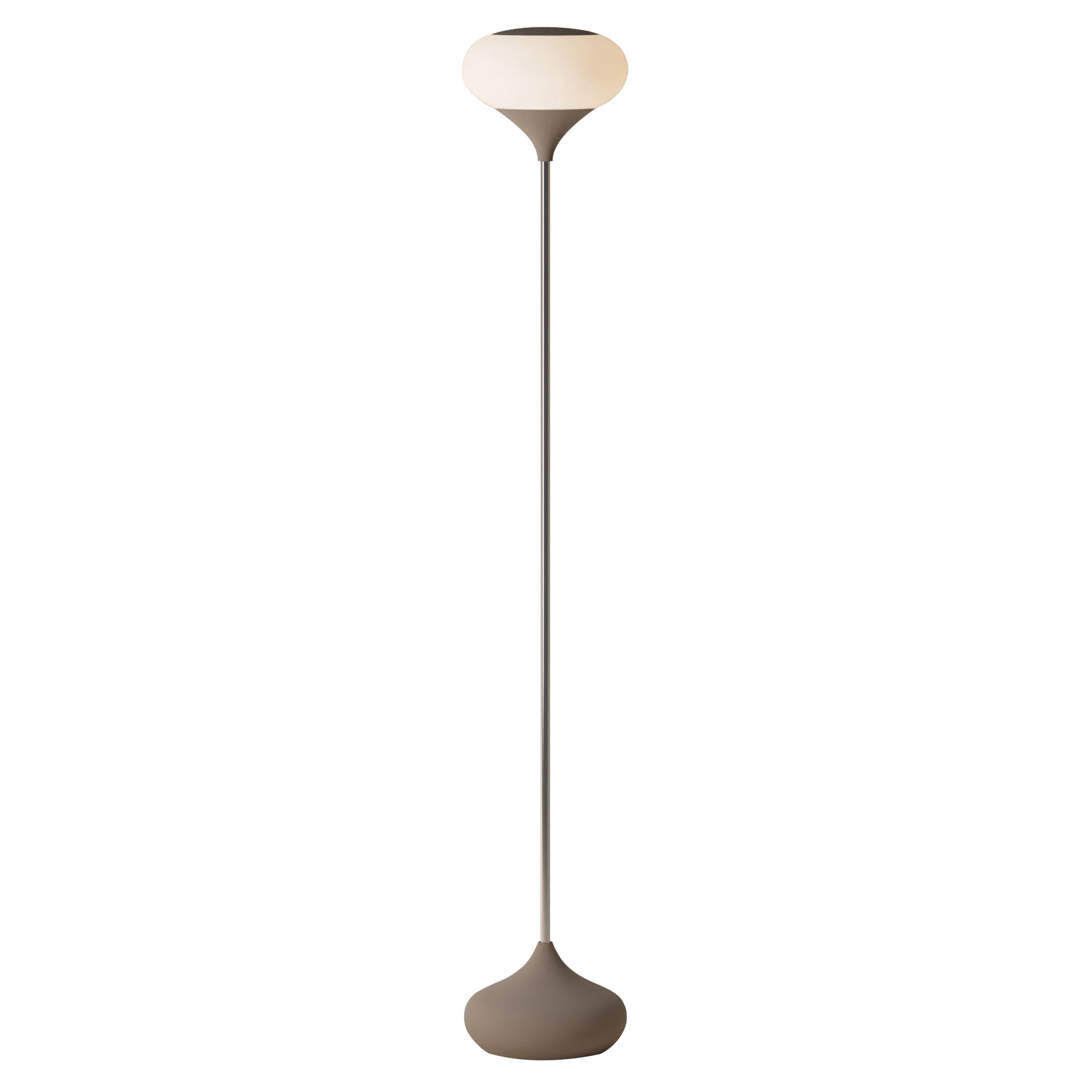 Kobble Floor Light: Smoke + Chrome