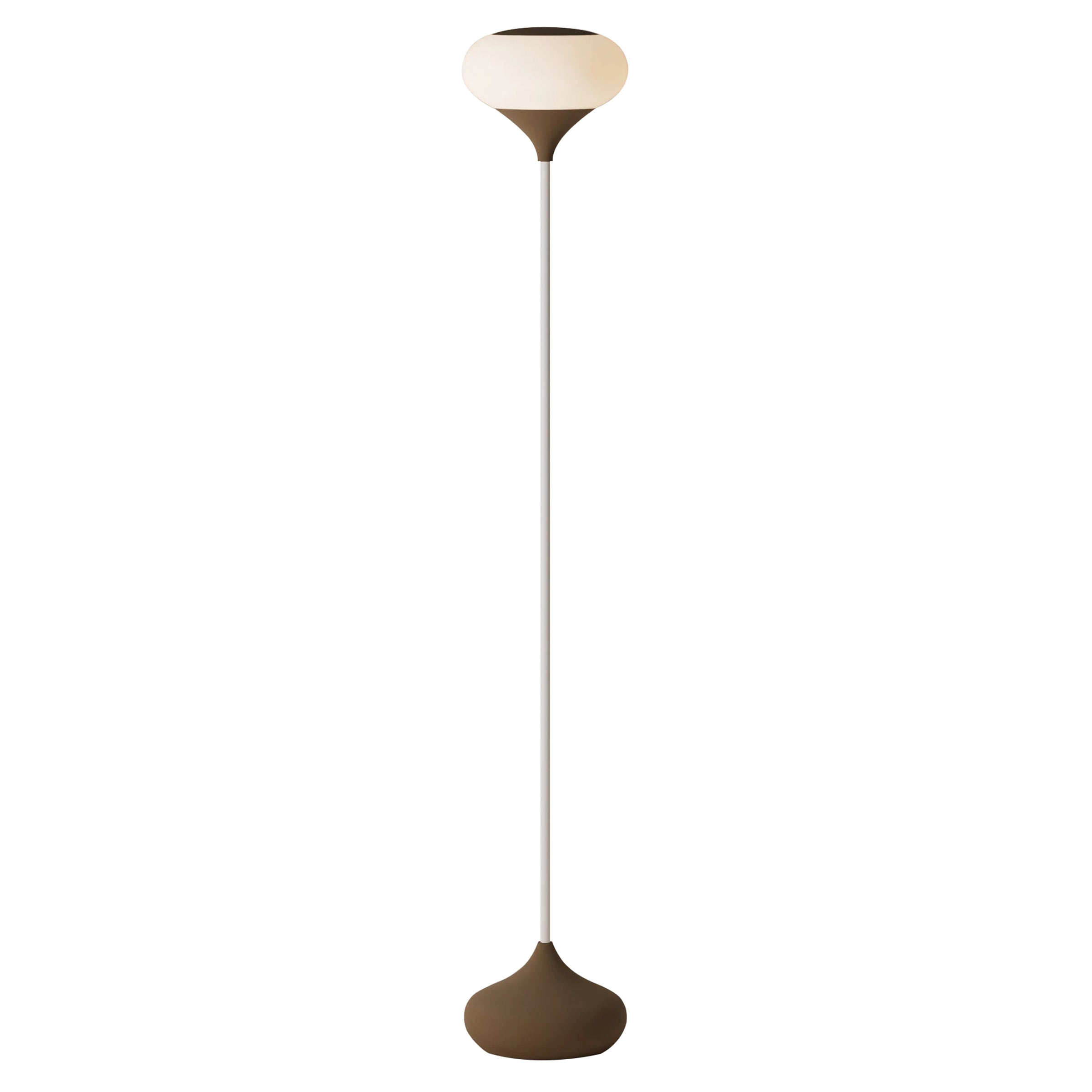Kobble Floor Light: Walnut + White
