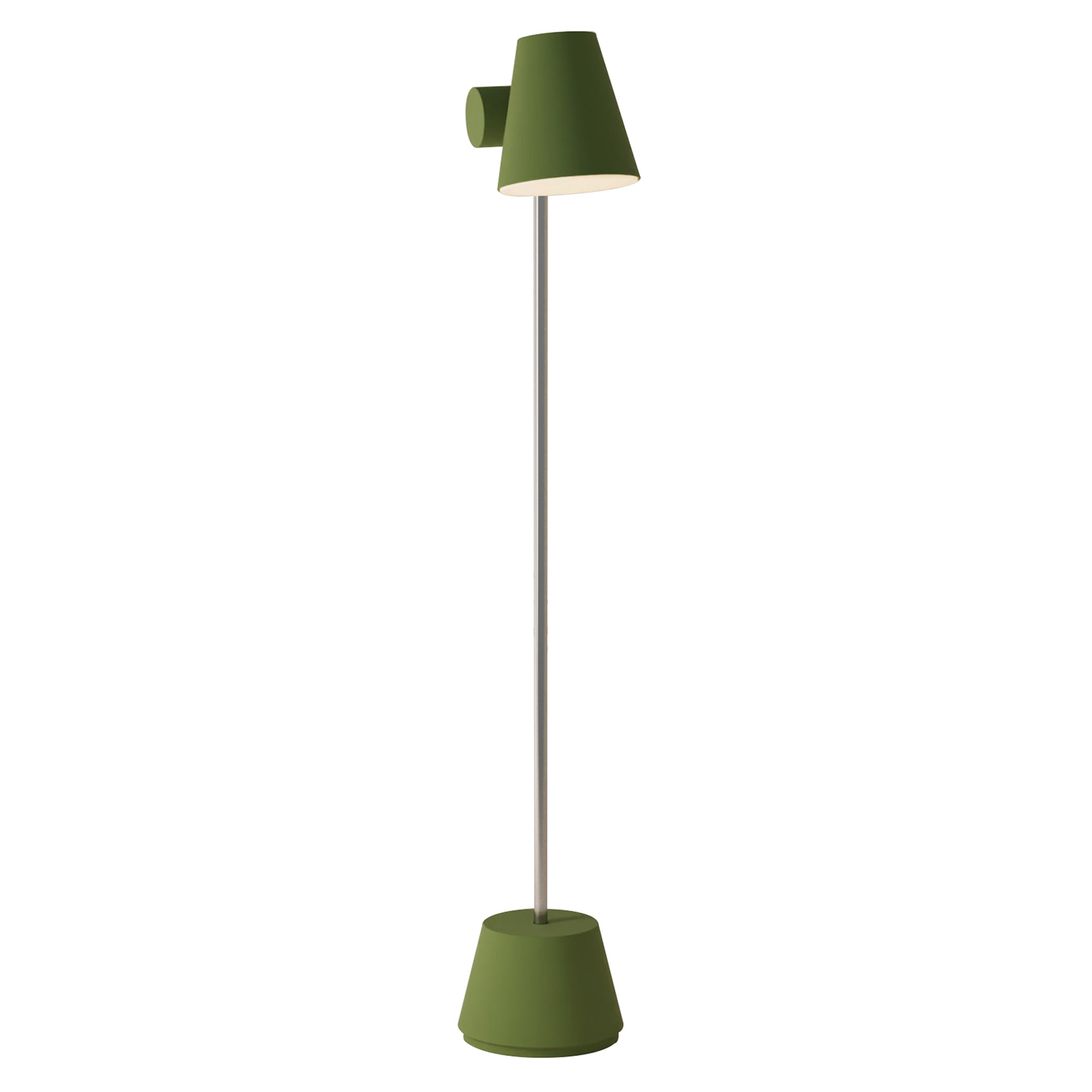 Aim Floor Light: Olive + Chrome