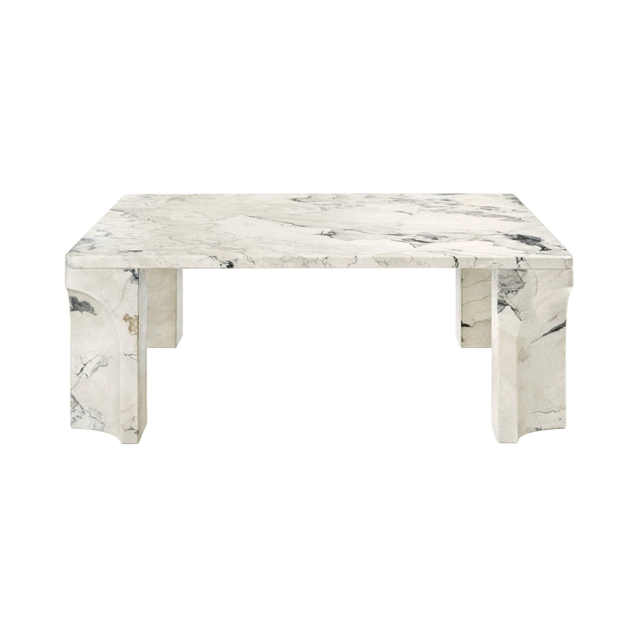Doric Coffee Table: Square + Electric Grey