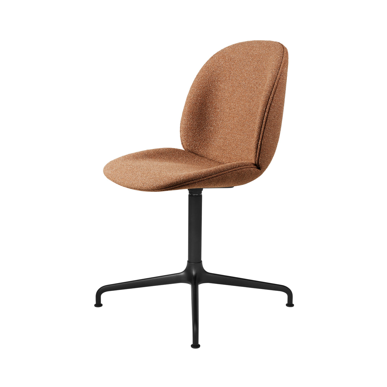Beetle Meeting Chair: 4-Star Swivel Base + Full Upholstery + Black Matt