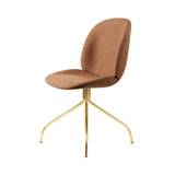 Beetle Meeting Chair: Swivel Base + Full Upholstery + Brass Semi Matt