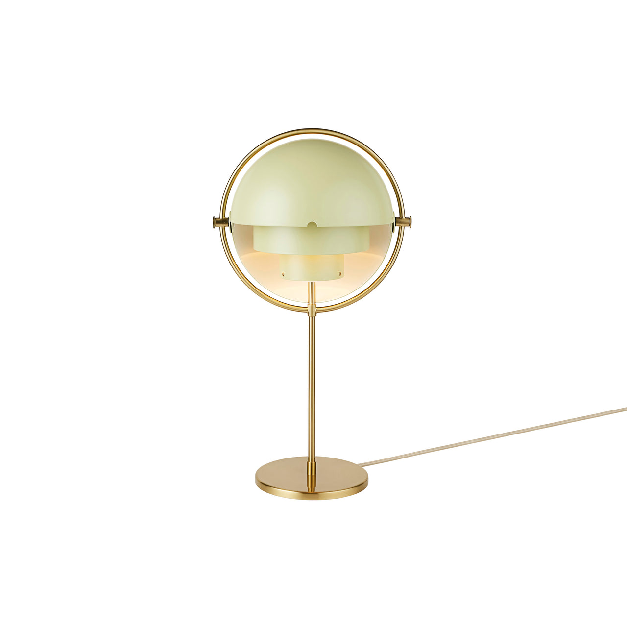Multi-Lite Table Lamp: Brass + Desert Sage