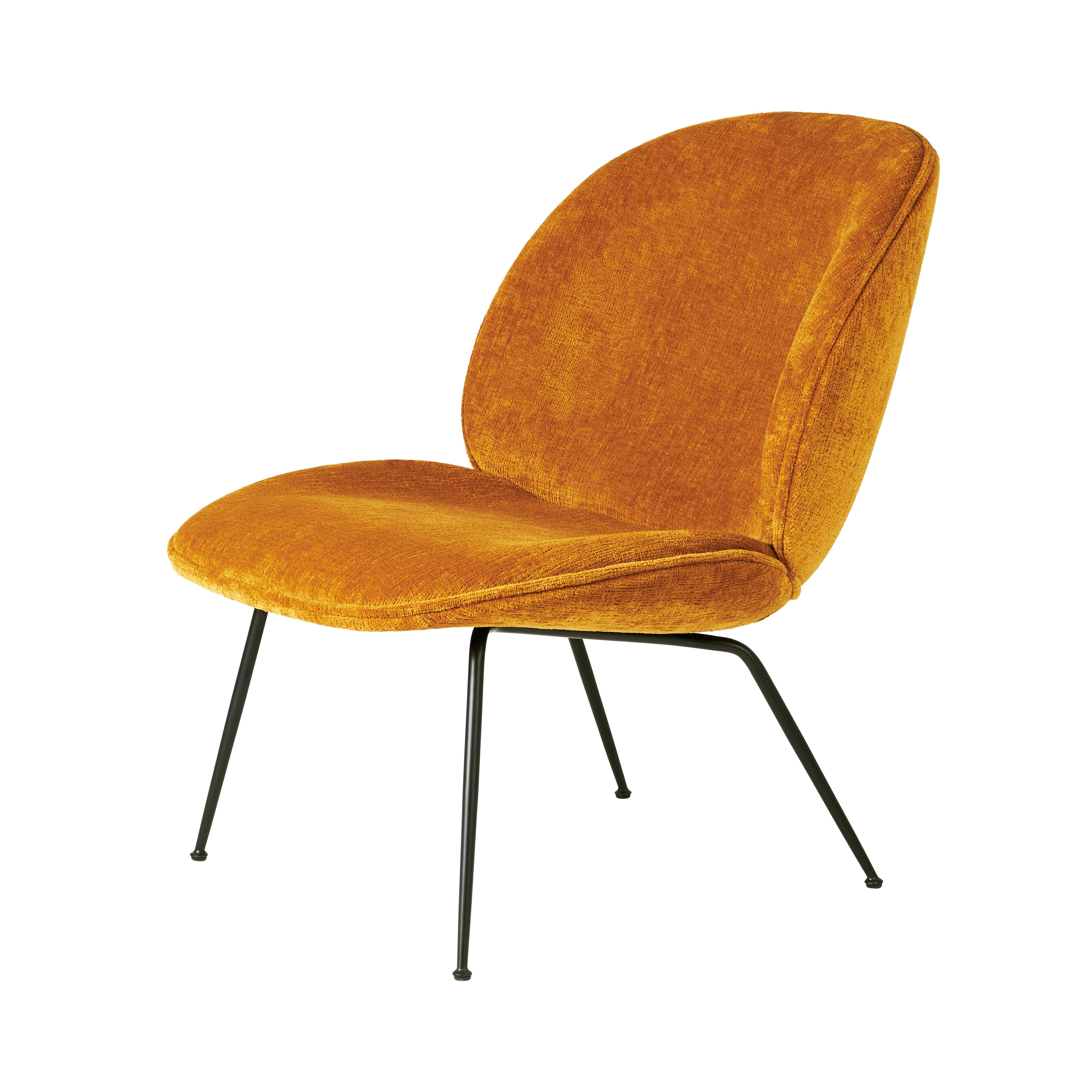 Beetle Lounge Chair: Conic Base + Full Upholstery + Black Matt