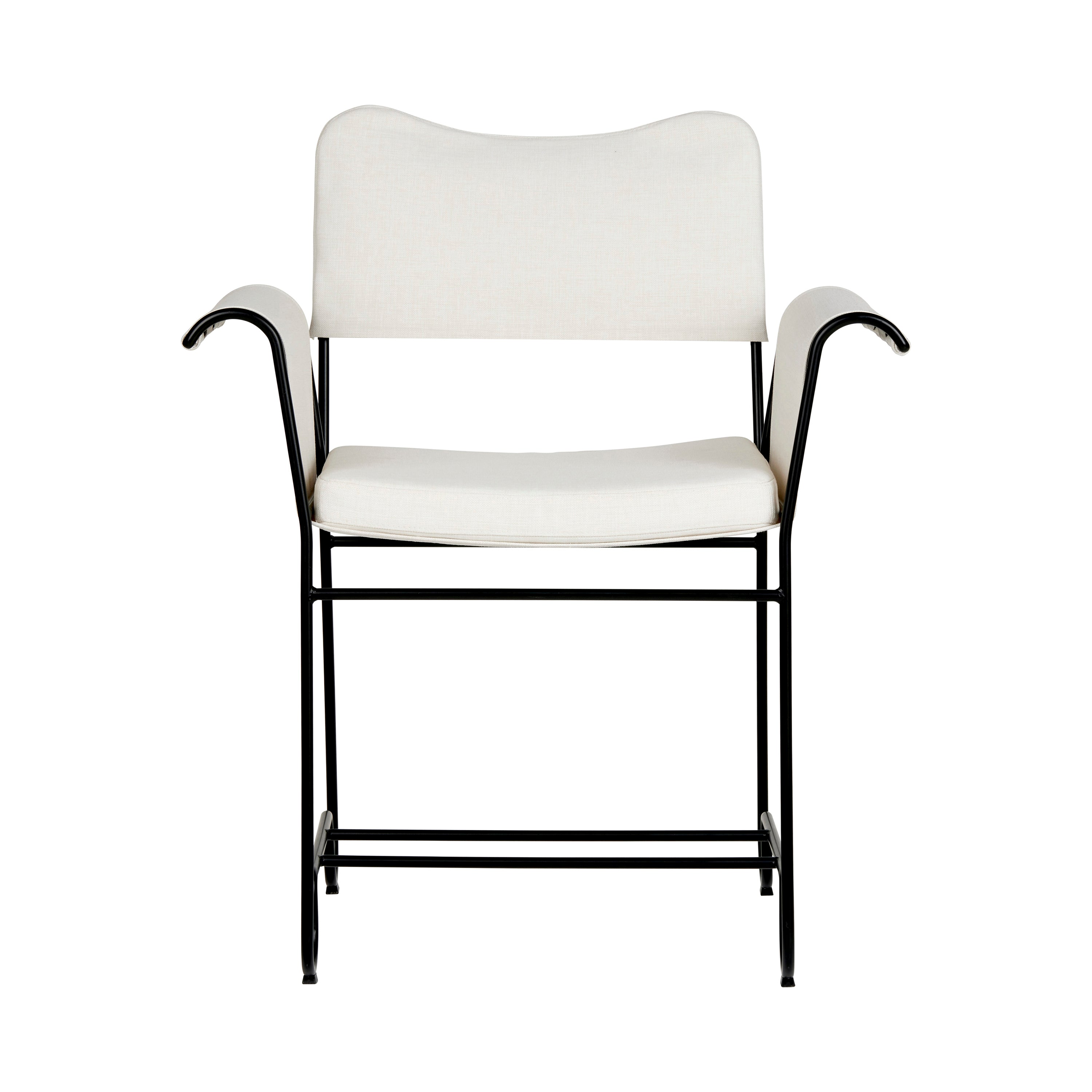 Tropique Dining Chair: Outdoor + Without Fringes + Black + Leslie 06