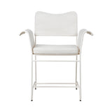 Tropique Dining Chair: Outdoor + Without Fringes + White Semi Matt + Leslie 06