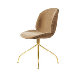 Beetle Meeting Chair: Swivel Base + Full Upholstery + Brass Semi Matt