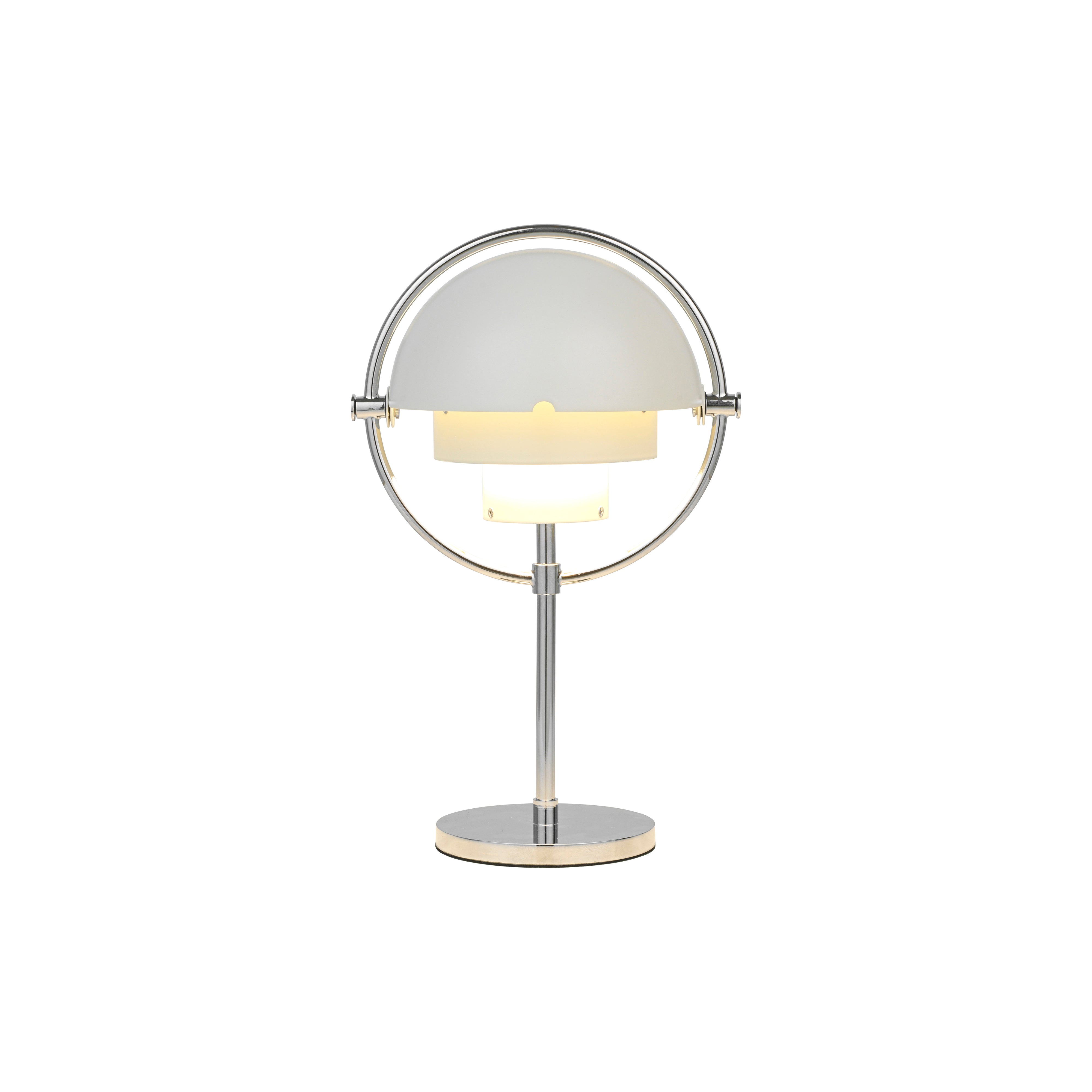 Multi-Lite Portable Lamp: White + Chrome
