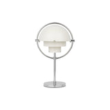 Multi-Lite Portable Lamp: Chrome + White Semi Matt