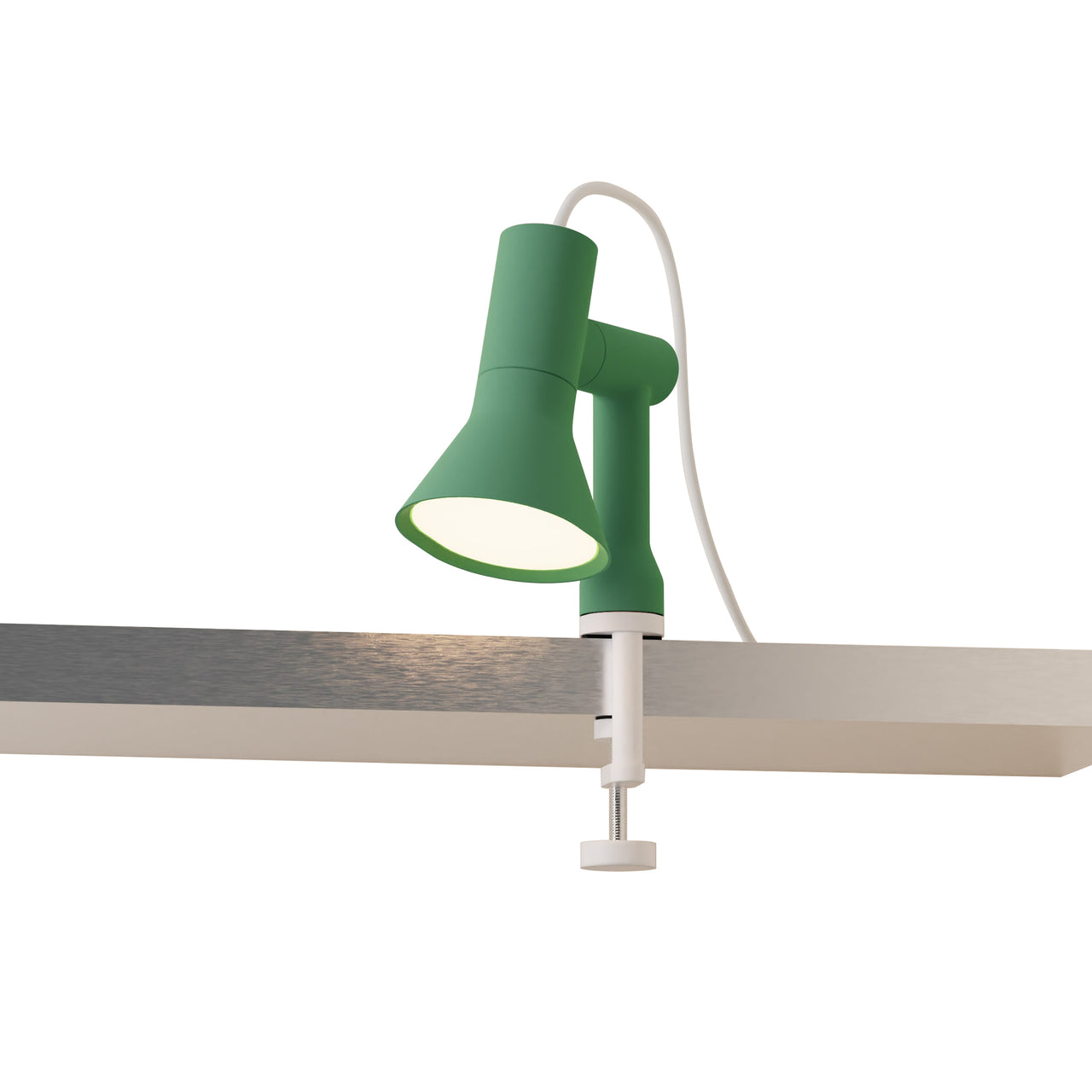 Gallery Clamp Light: Sage + White