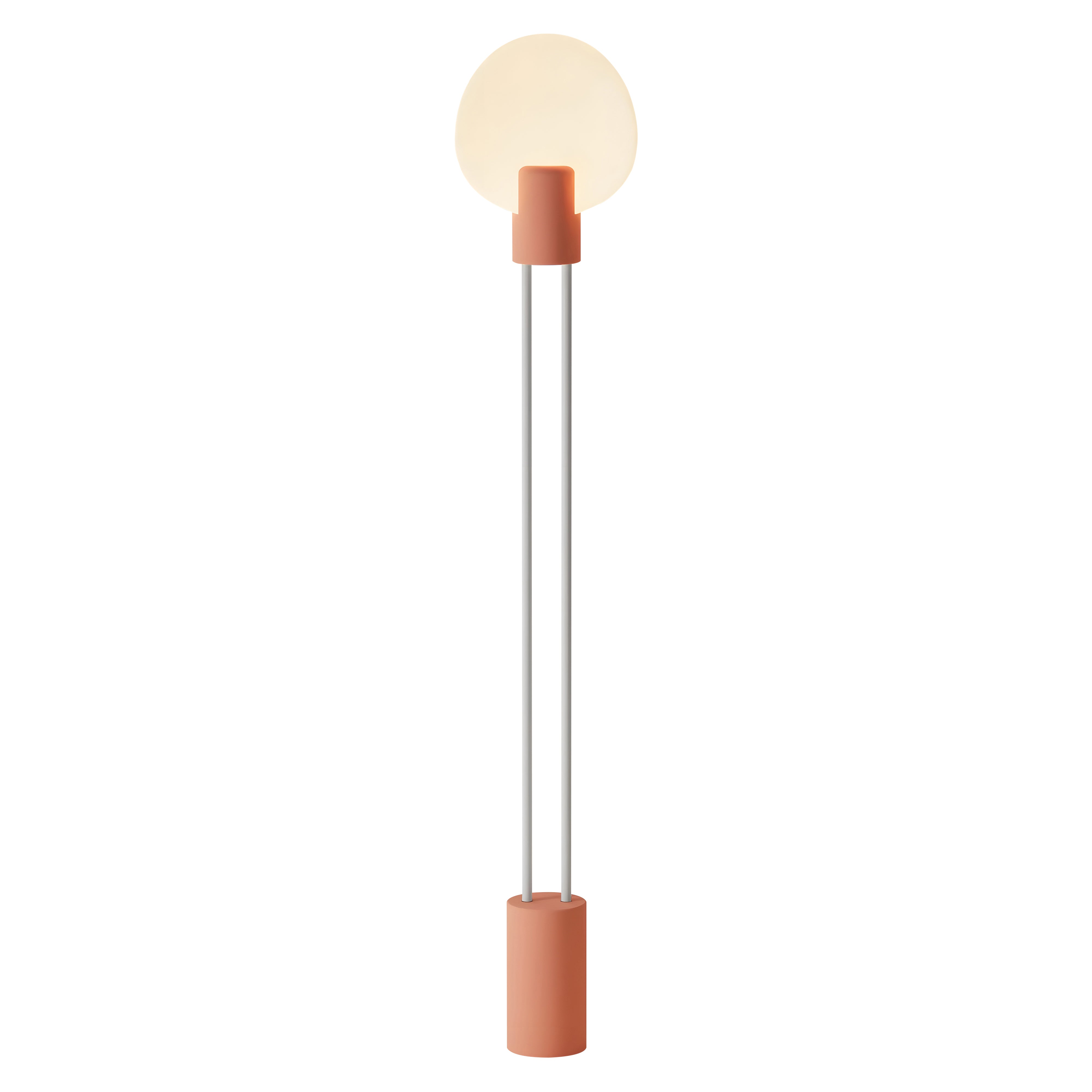 Pavone Floor Light: Blossom + White