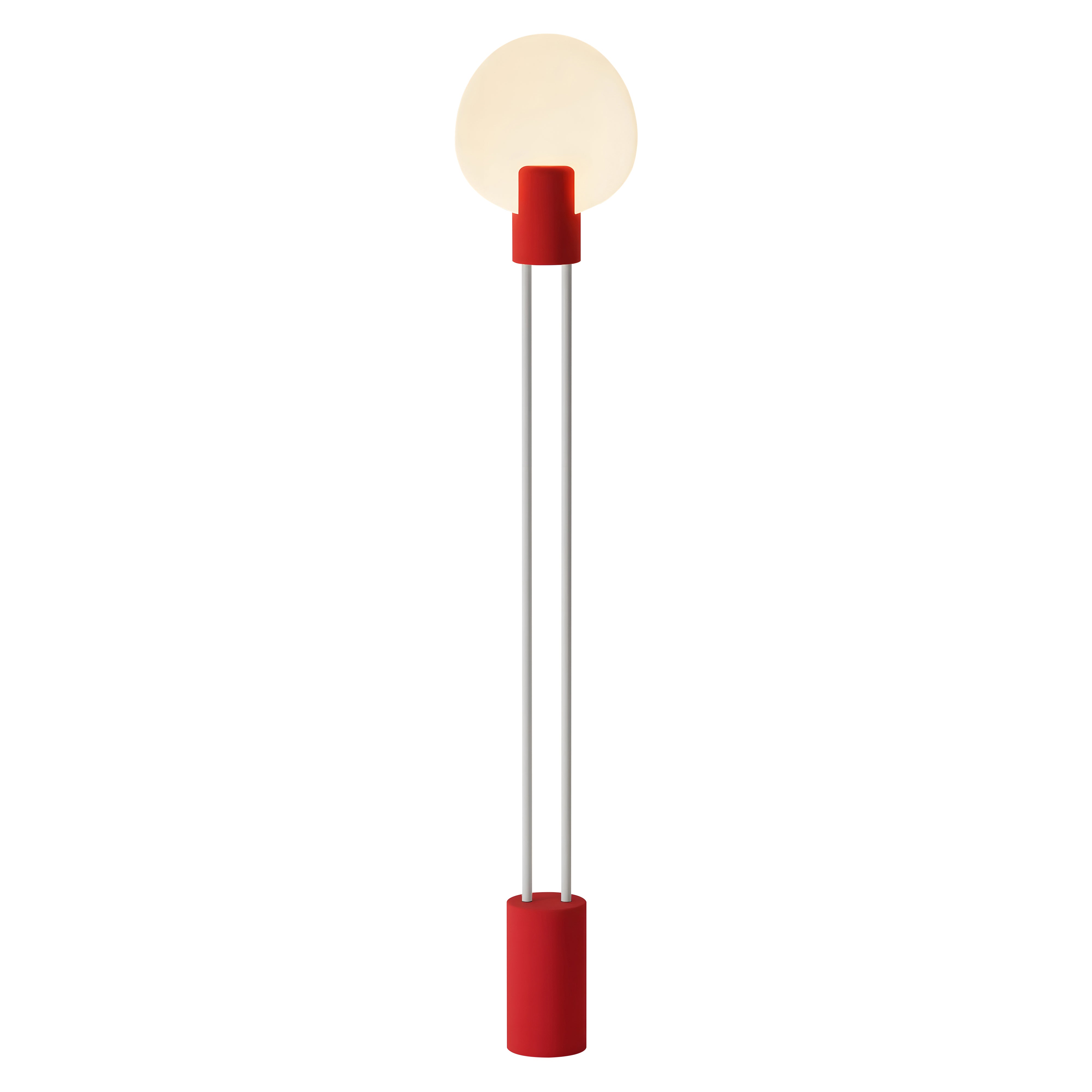 Pavone Floor Light: Canyon + White