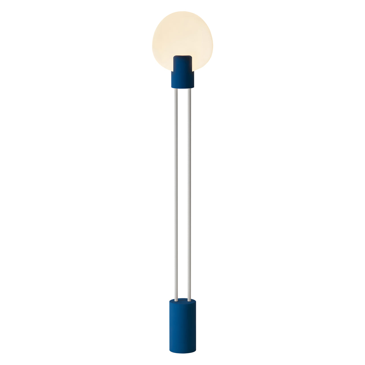 Pavone Floor Light: Midnight + White