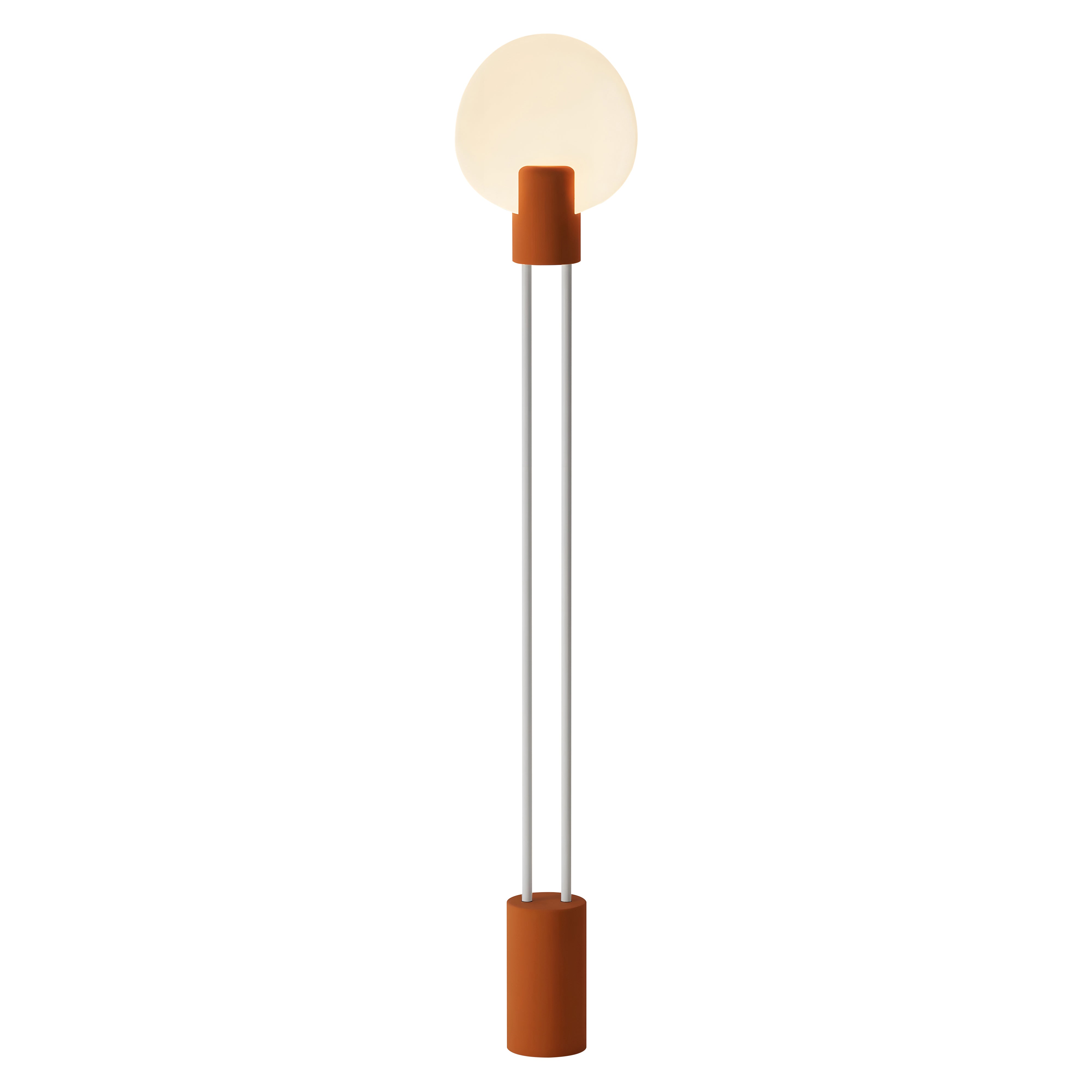 Pavone Floor Light: Sedona + White