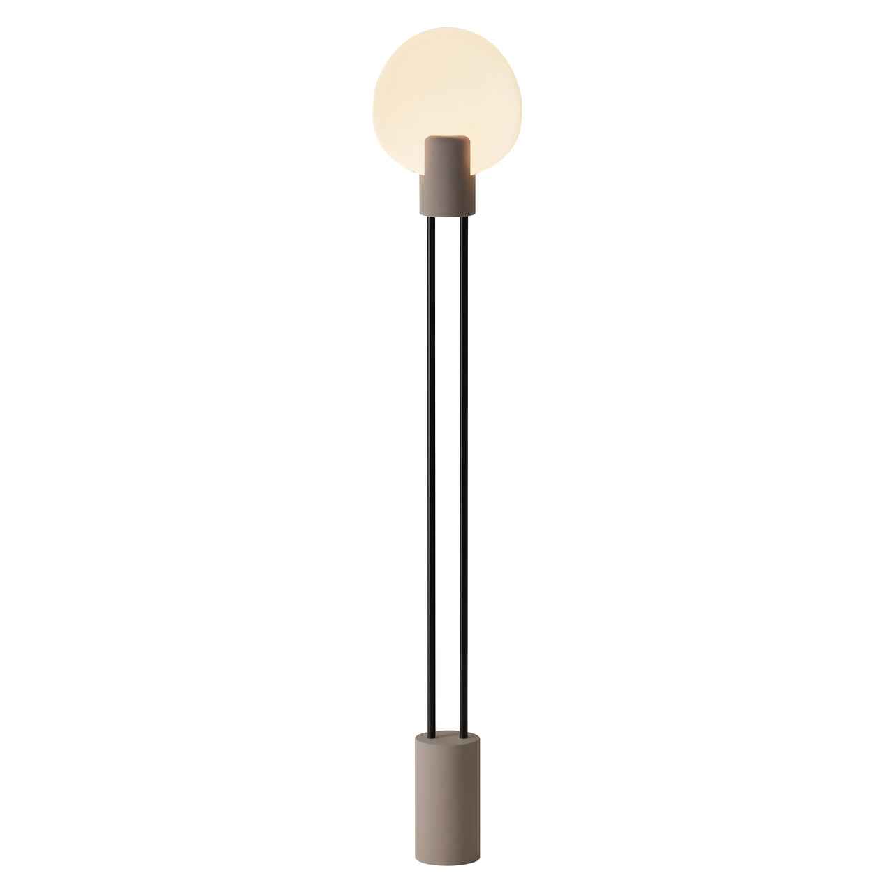 Pavone Floor Light: Smoke + Black