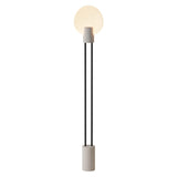 Pavone Floor Light: Stone + Black
