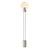 Pavone Floor Light: Stone + White