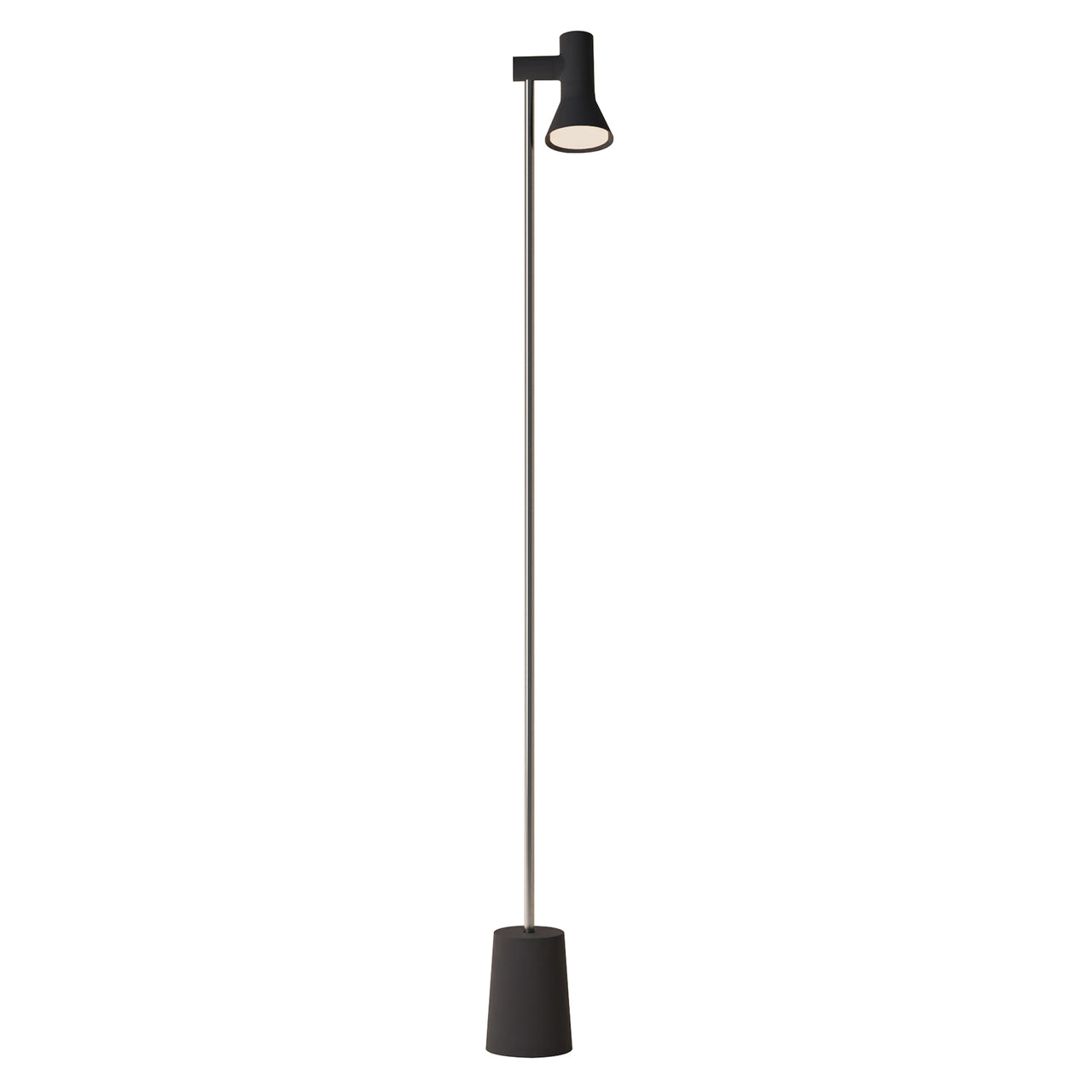 Gallery Floor Light: Carbon + Chrome