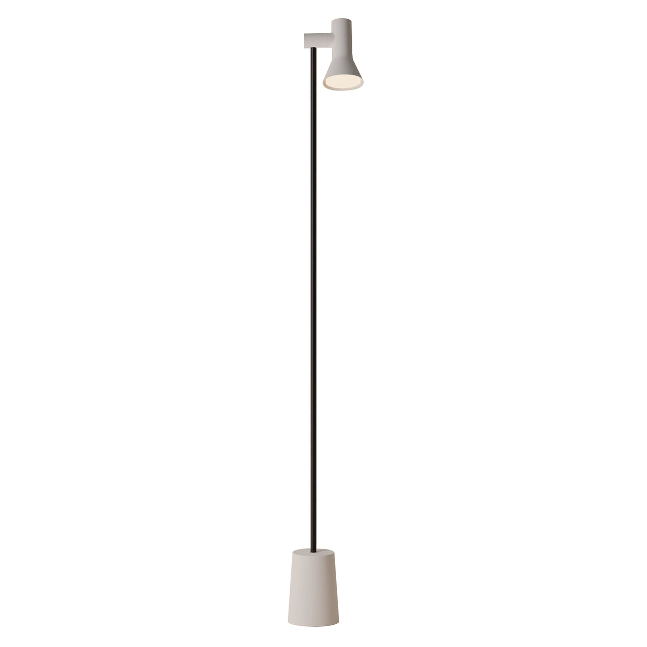 Gallery Floor Light: Stone + Black