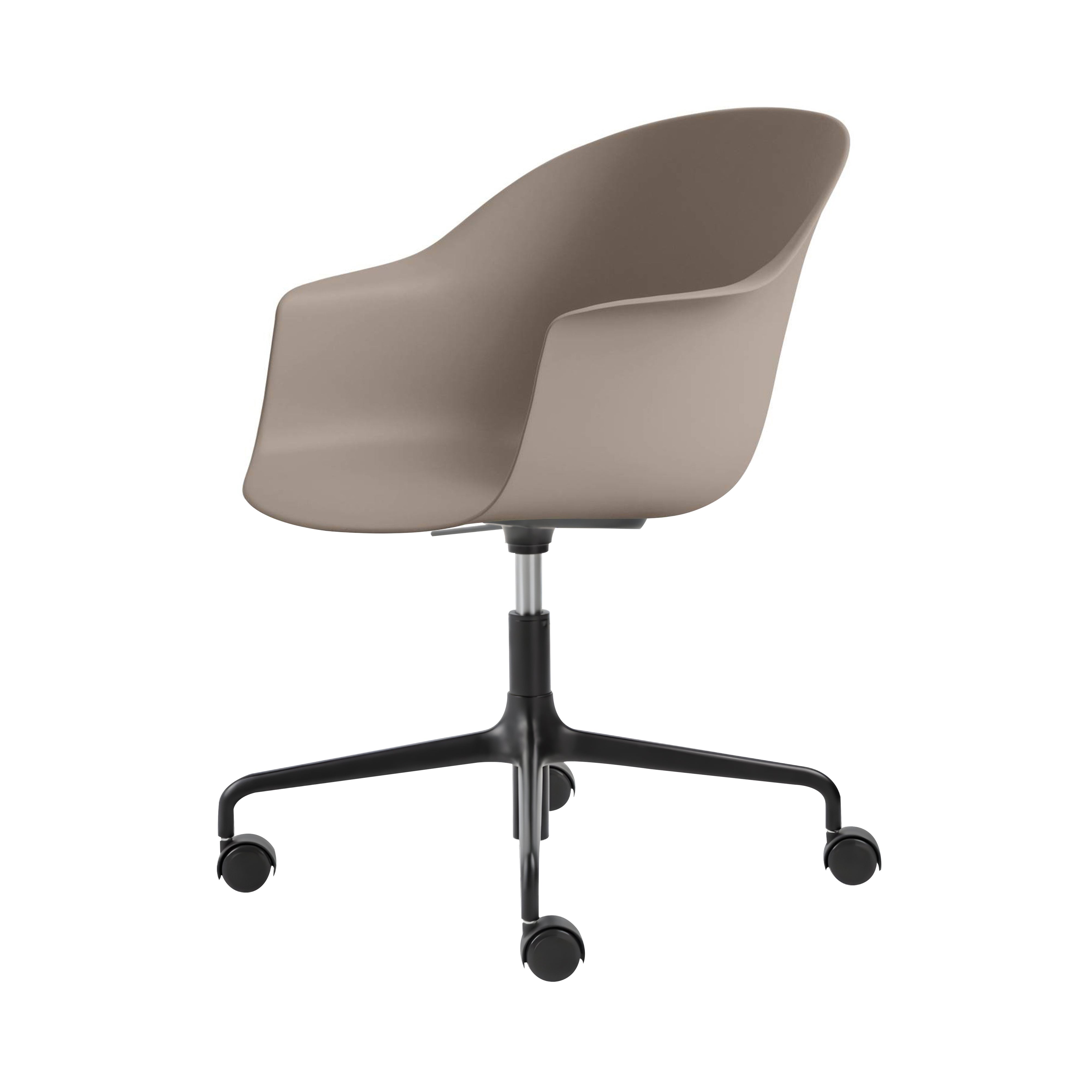 Bat Meeting Chair: 4-Star Base Height Adjustable + With Castors + New Beige