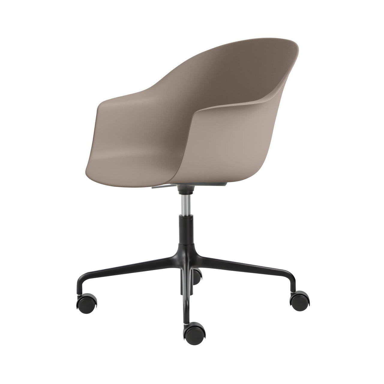 Bat Meeting Chair: 4-Star Base Height Adjustable + With Castors + New Beige