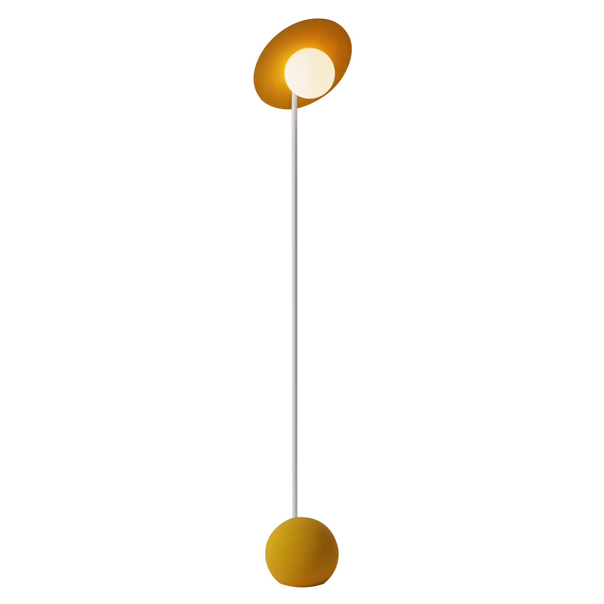 Noah Floor Light: Mustard + White