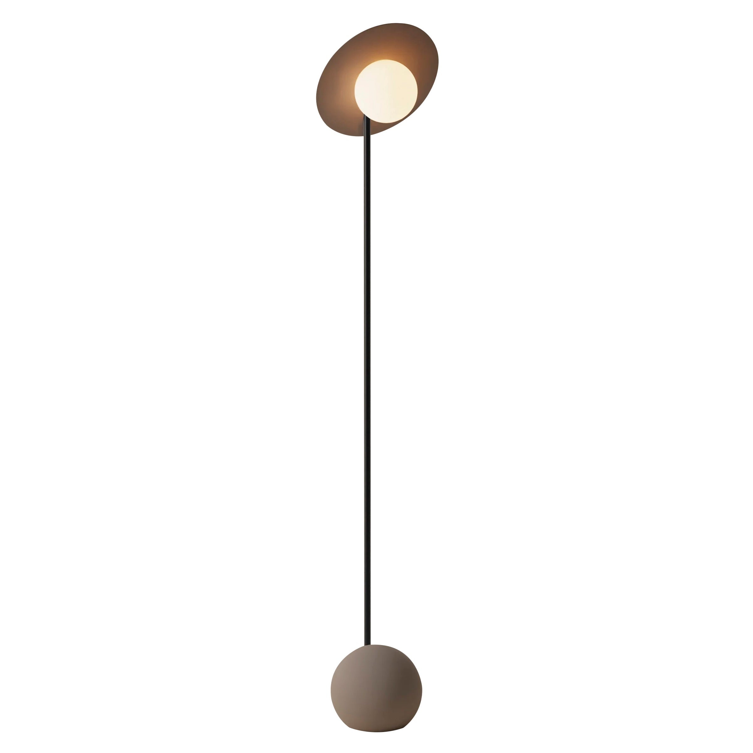 Noah Floor Light: Smoke + Black