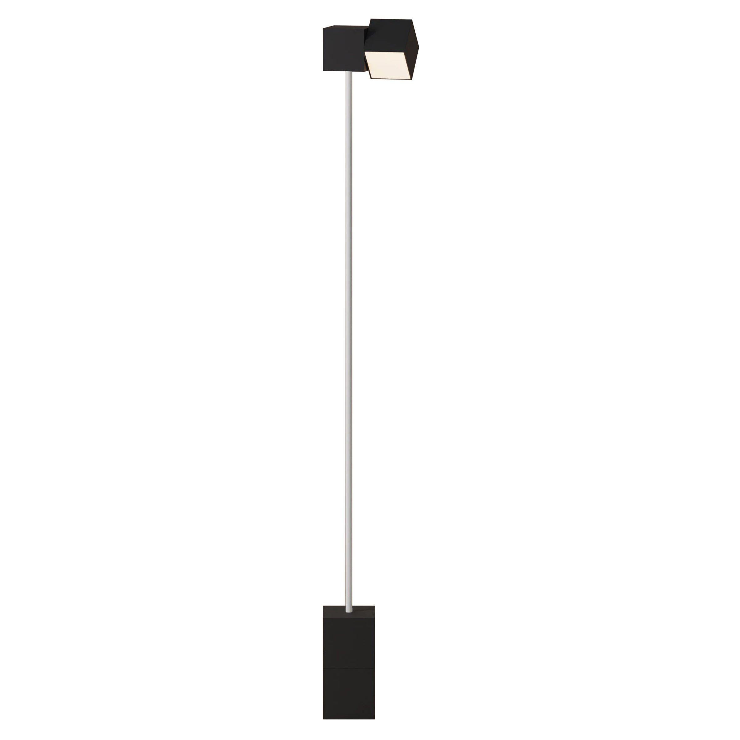 Analog Floor Light: Carbon + White