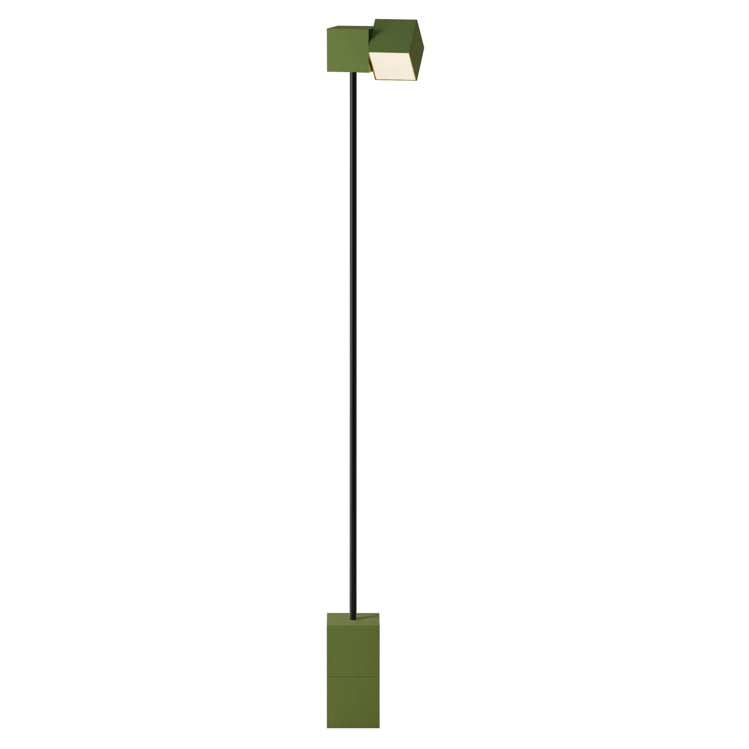 Analog Floor Light: Olive + Black