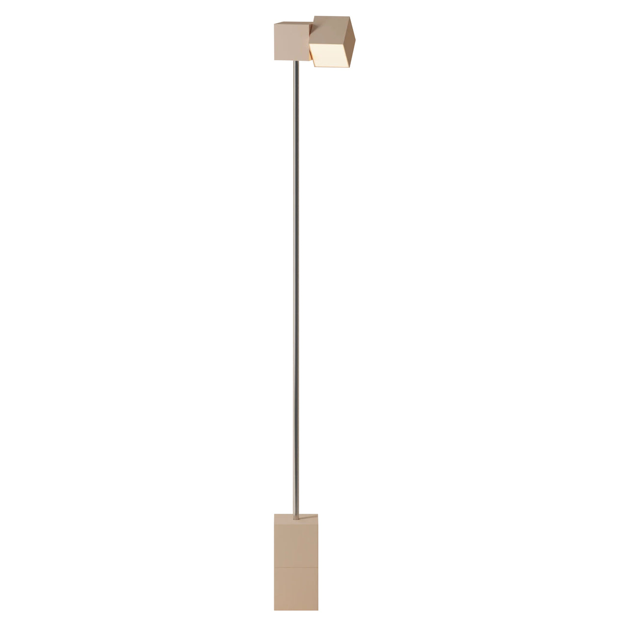 Analog Floor Light: Peach + Chrome