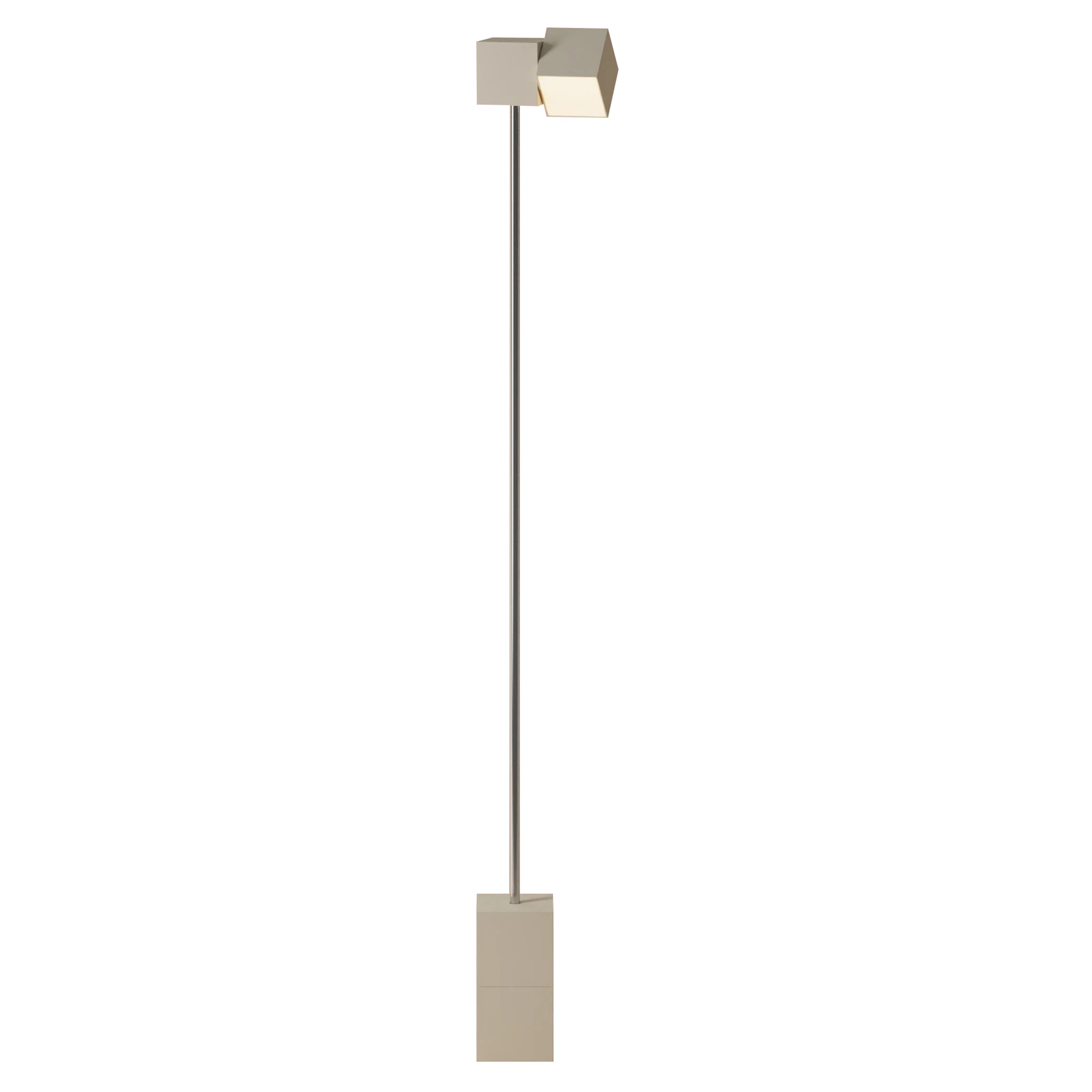 Analog Floor Light: Sand + Chrome